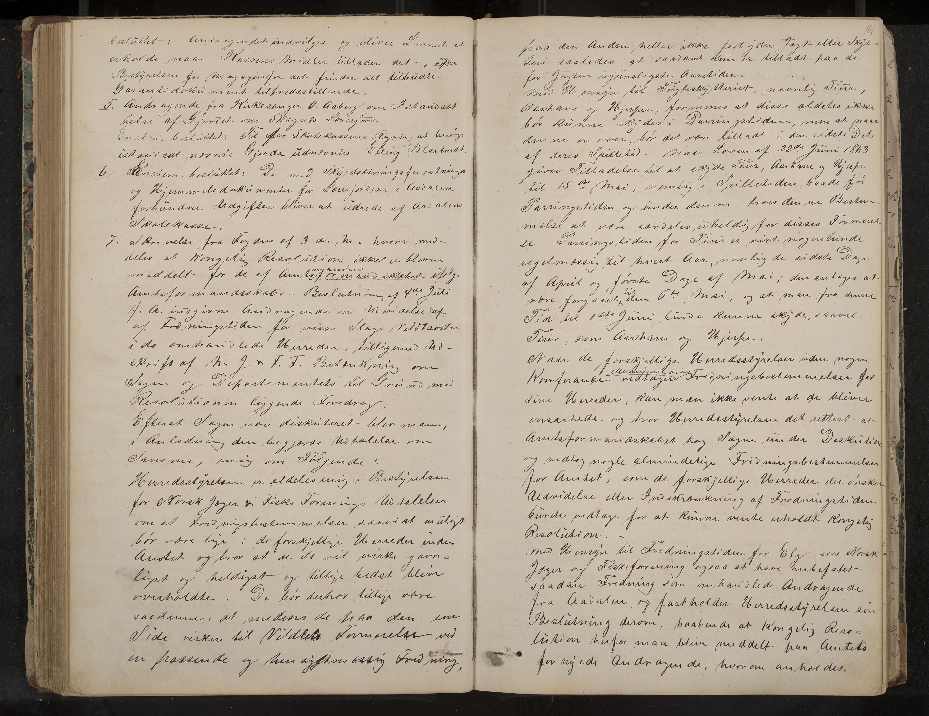 Ådal formannskap og sentraladministrasjon, IKAK/0614021/A/Aa/L0001: Møtebok, 1858-1891, p. 161