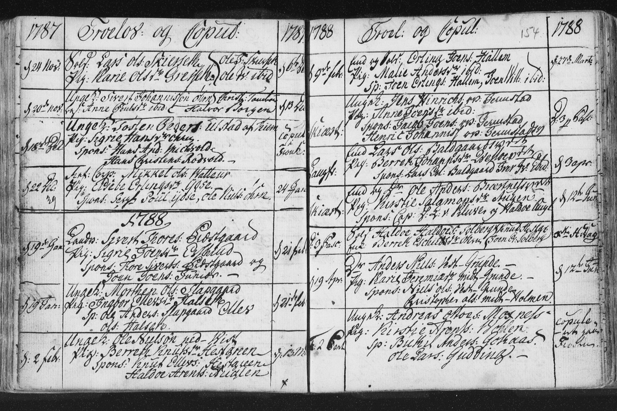 Ministerialprotokoller, klokkerbøker og fødselsregistre - Nord-Trøndelag, SAT/A-1458/723/L0232: Parish register (official) no. 723A03, 1781-1804, p. 154