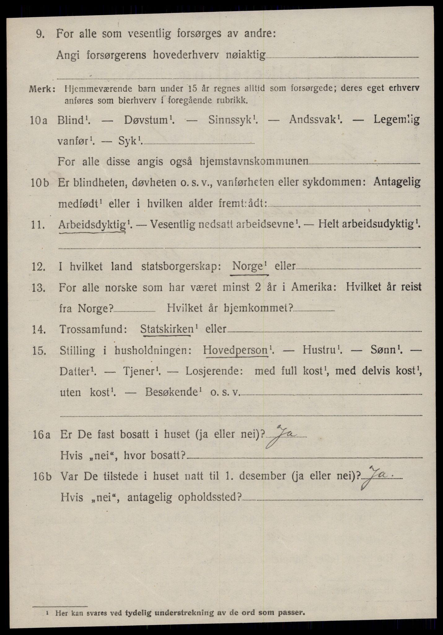 SAT, 1920 census for Tustna, 1920, p. 2376