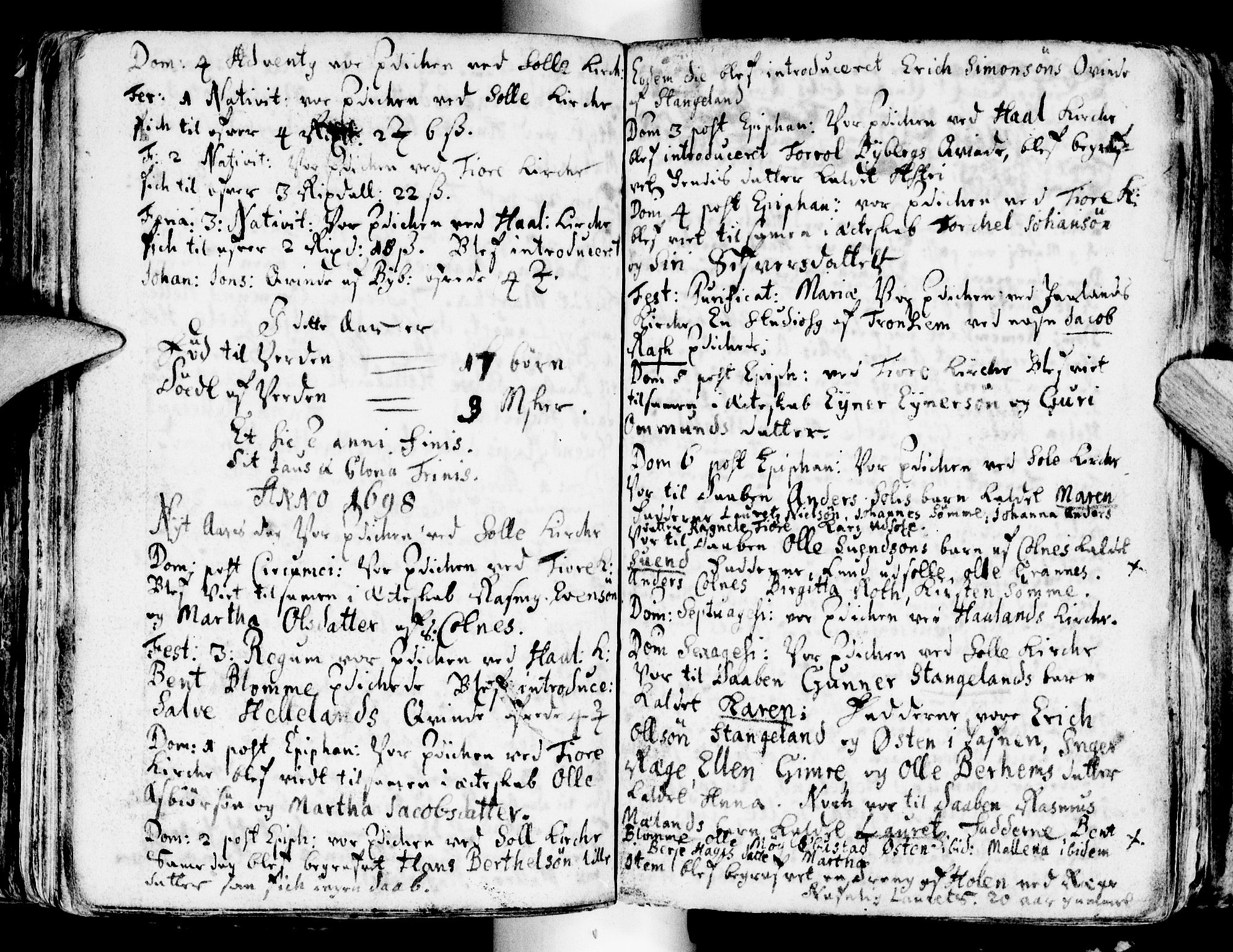 Håland sokneprestkontor, AV/SAST-A-101802/001/30BA/L0001: Parish register (official) no. A 1, 1671-1722