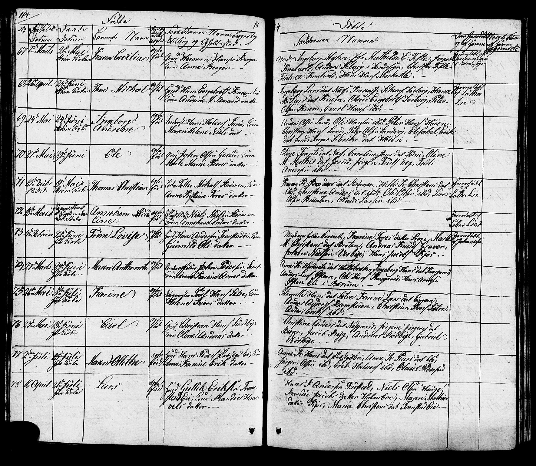 Hurum kirkebøker, AV/SAKO-A-229/G/Ga/L0002: Parish register (copy) no. I 2, 1827-1857, p. 114