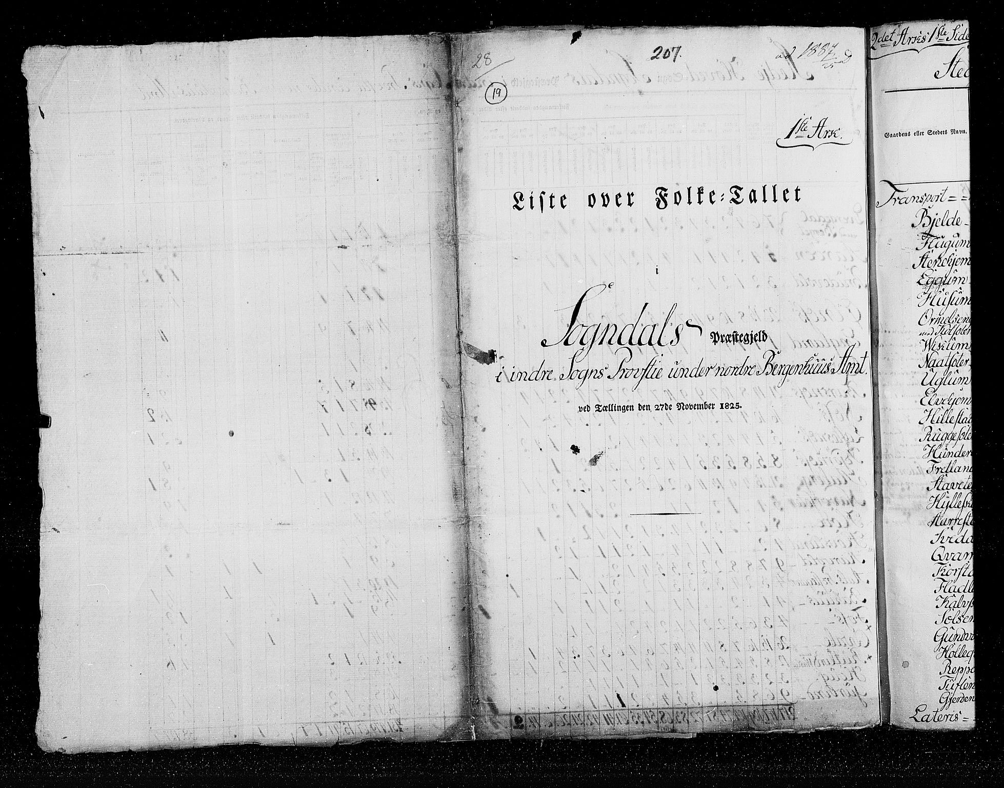 RA, Census 1825, vol. 14: Nordre Bergenhus amt, 1825, p. 19