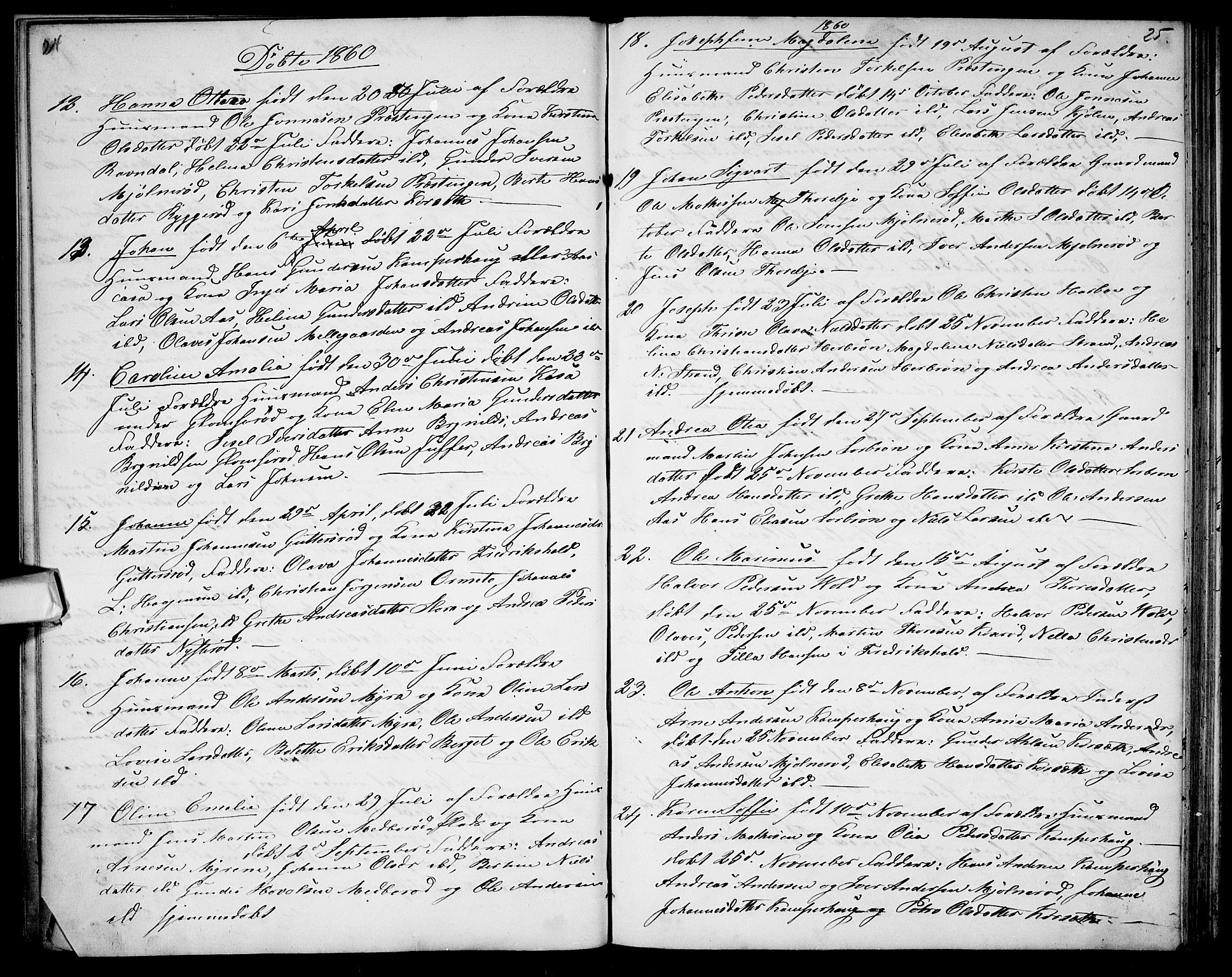 Berg prestekontor Kirkebøker, SAO/A-10902/G/Gc/L0002: Parish register (copy) no. III 2, 1856-1887, p. 24-25