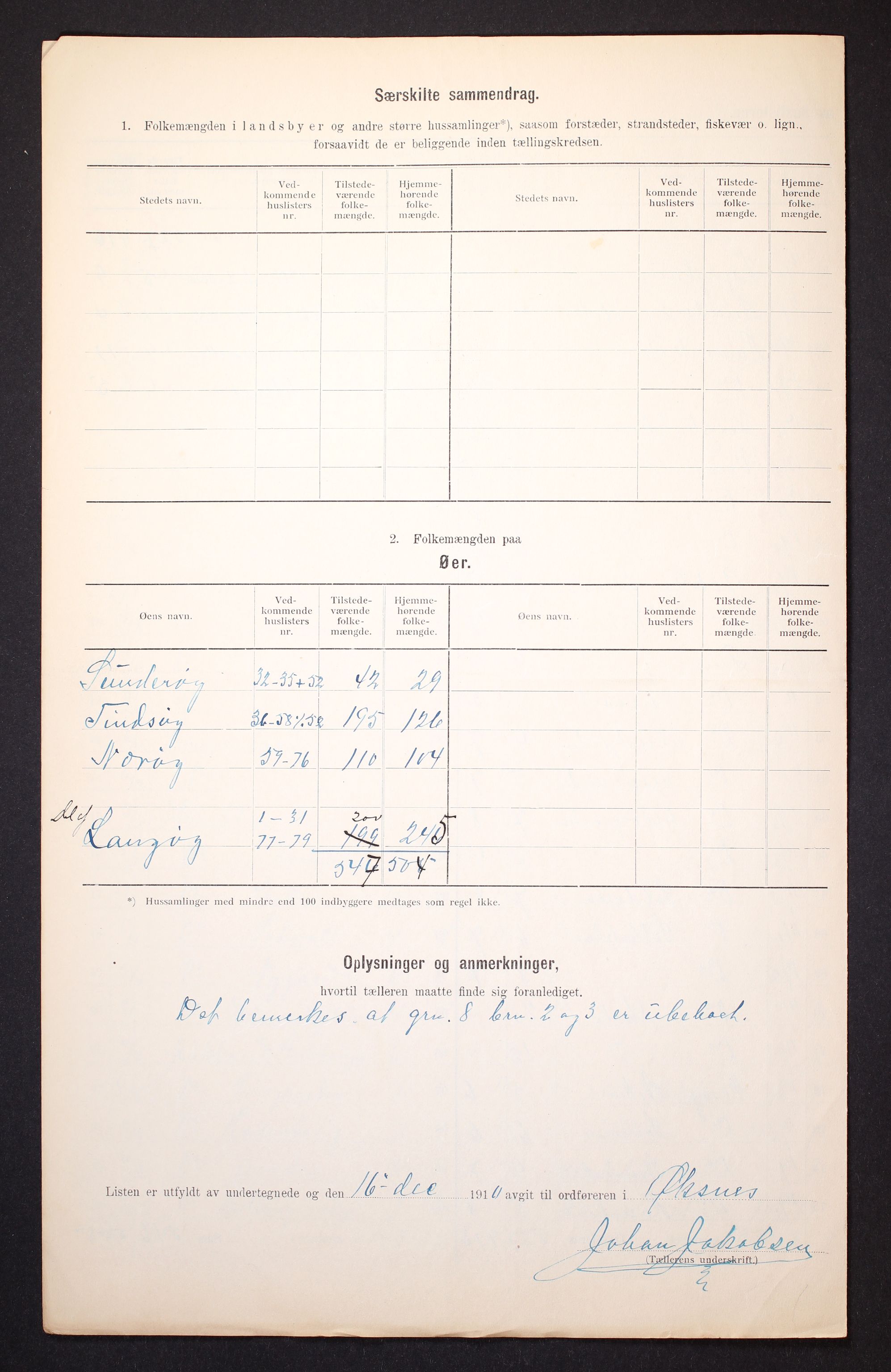 RA, 1910 census for Øksnes, 1910, p. 8