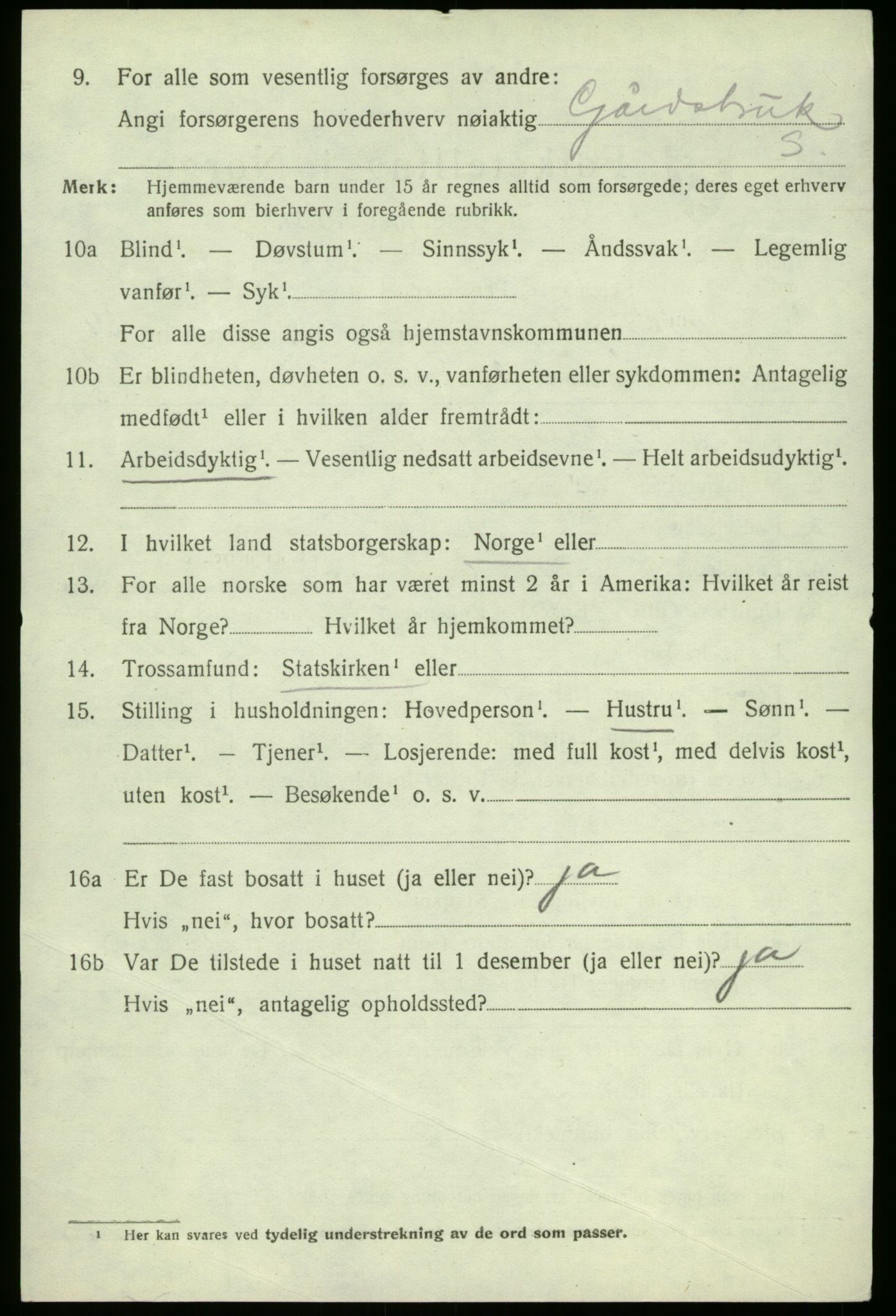 SAB, 1920 census for Manger, 1920, p. 8265