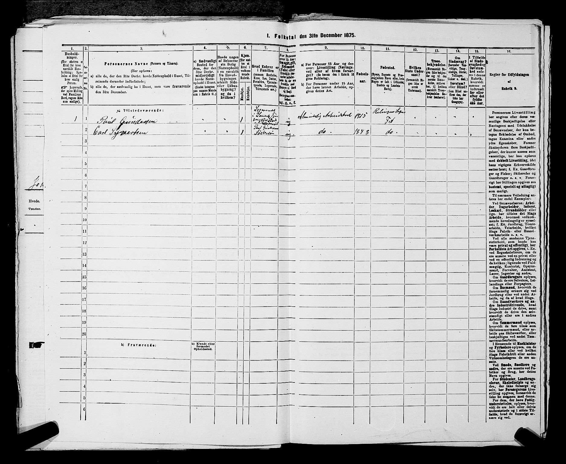 RA, 1875 census for 0227P Fet, 1875, p. 1409