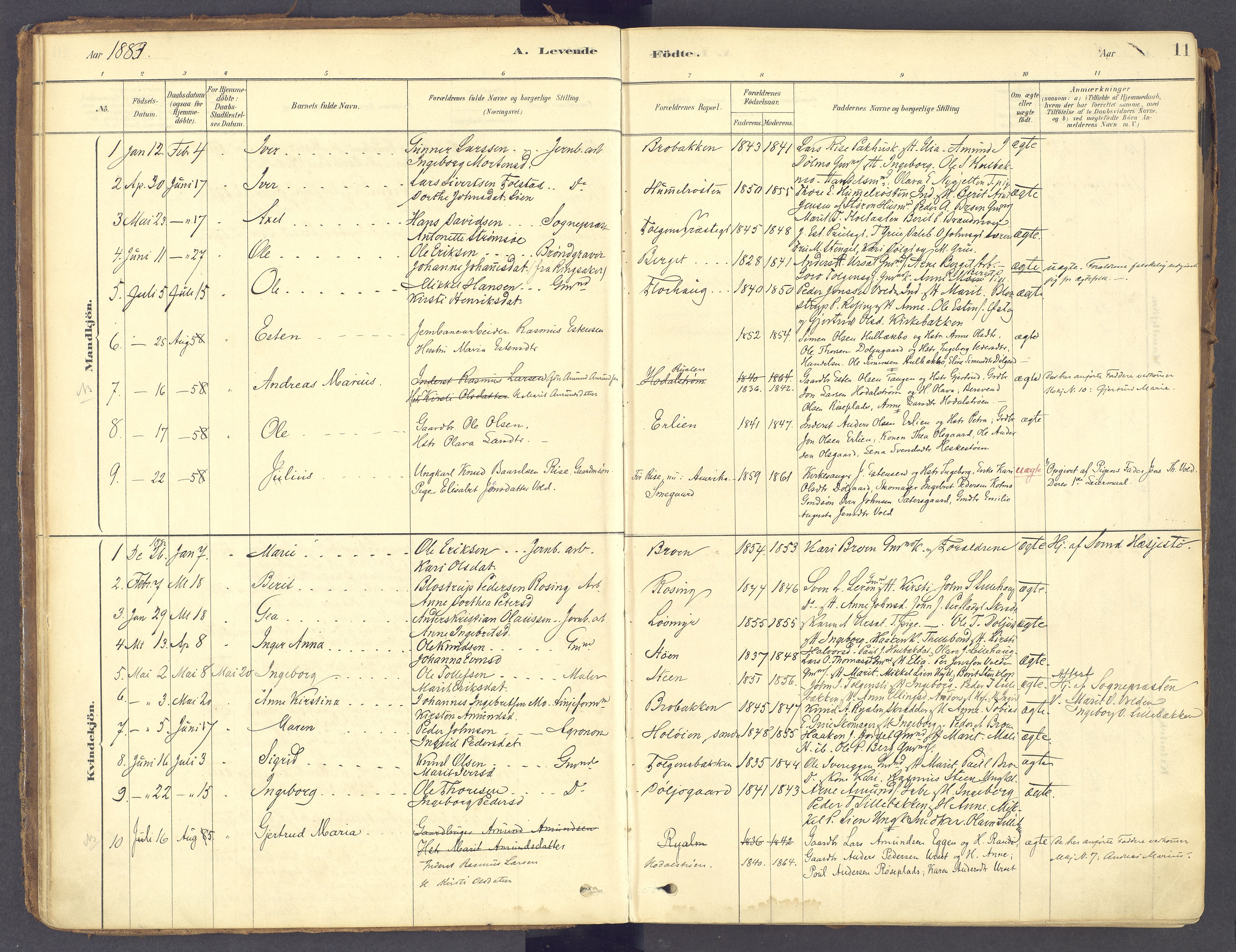 Tolga prestekontor, SAH/PREST-062/K/L0011: Parish register (official) no. 11, 1877-1920, p. 11