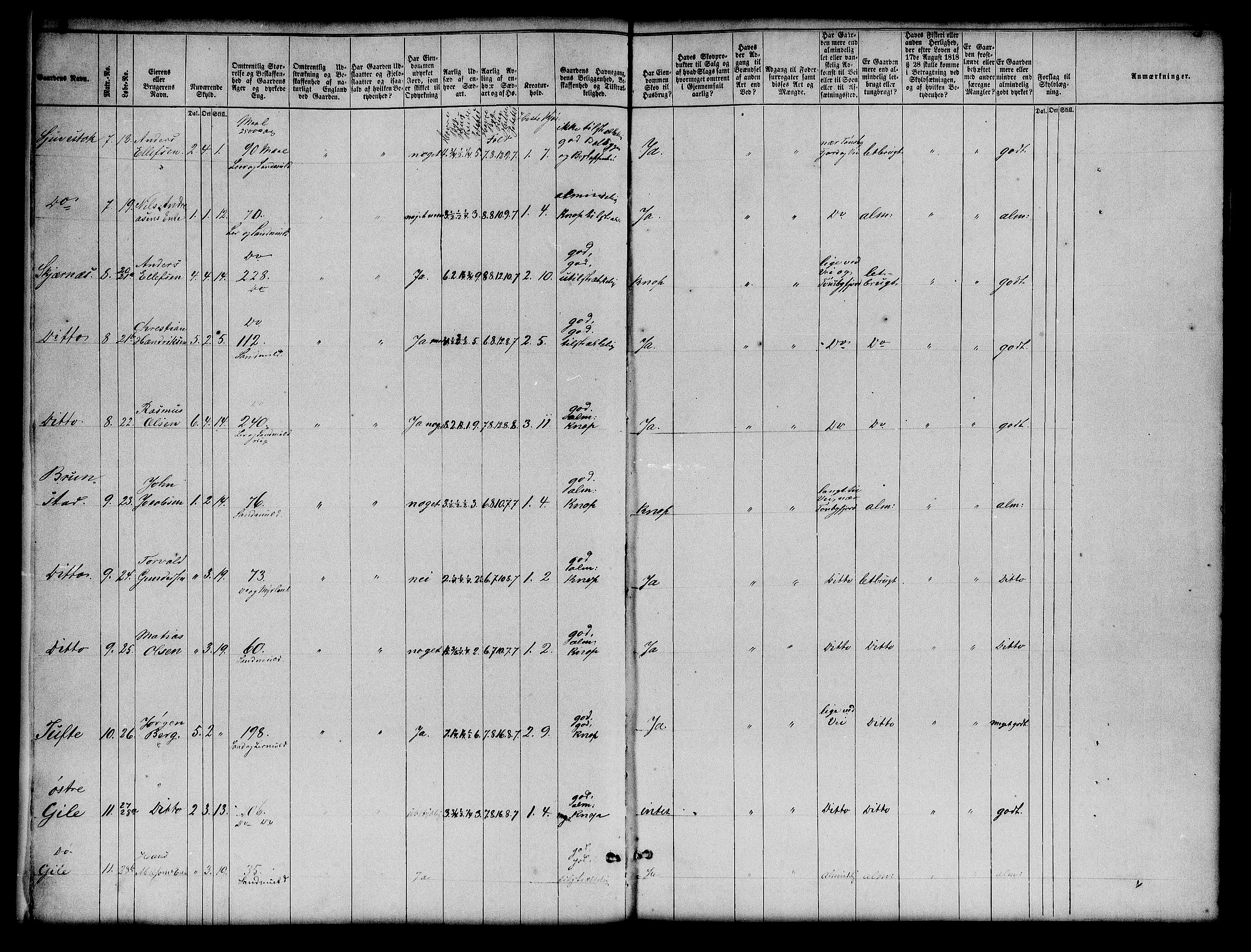 Matrikkelrevisjonen av 1863, AV/RA-S-1530/F/Fe/L0117: Stokke, 1863, p. 3