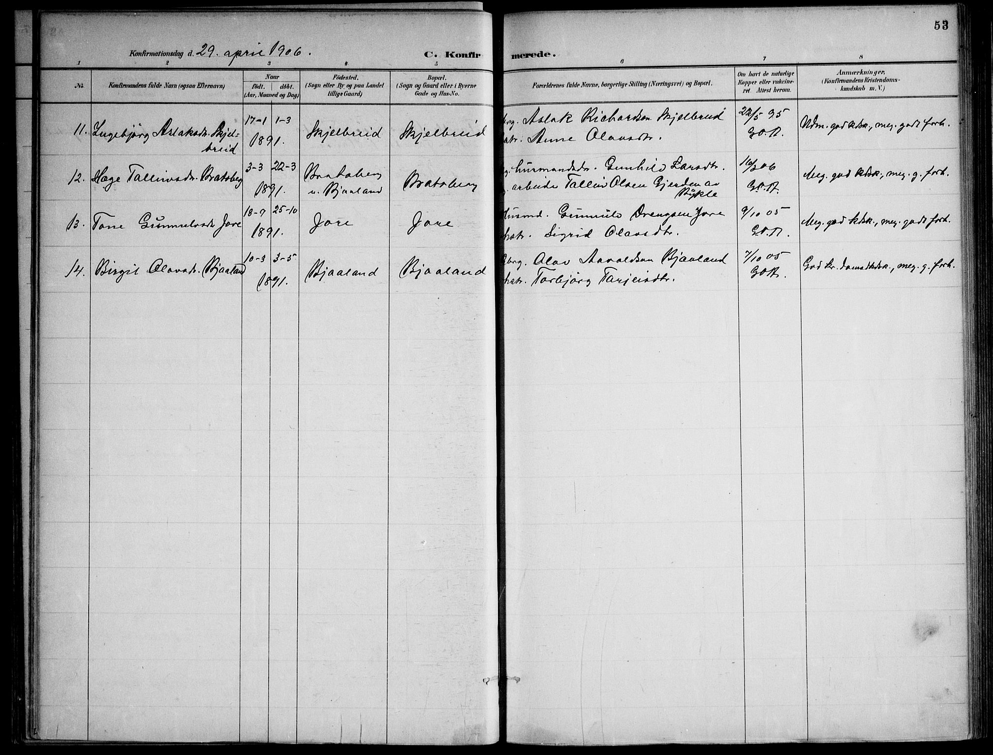 Lårdal kirkebøker, SAKO/A-284/F/Fa/L0007: Parish register (official) no. I 7, 1887-1906, p. 53