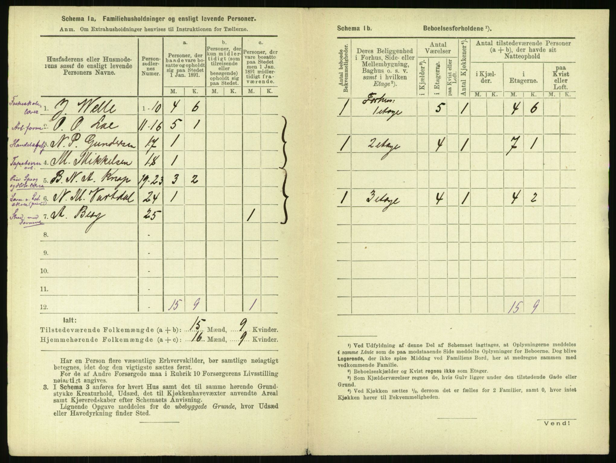 RA, 1891 census for 0301 Kristiania, 1891, p. 76205