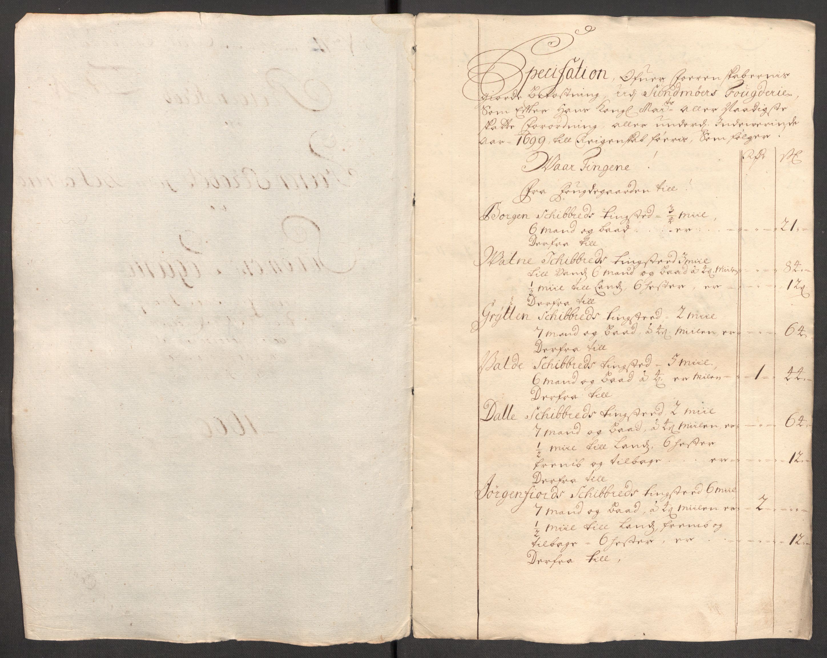 Rentekammeret inntil 1814, Reviderte regnskaper, Fogderegnskap, RA/EA-4092/R54/L3557: Fogderegnskap Sunnmøre, 1699, p. 247