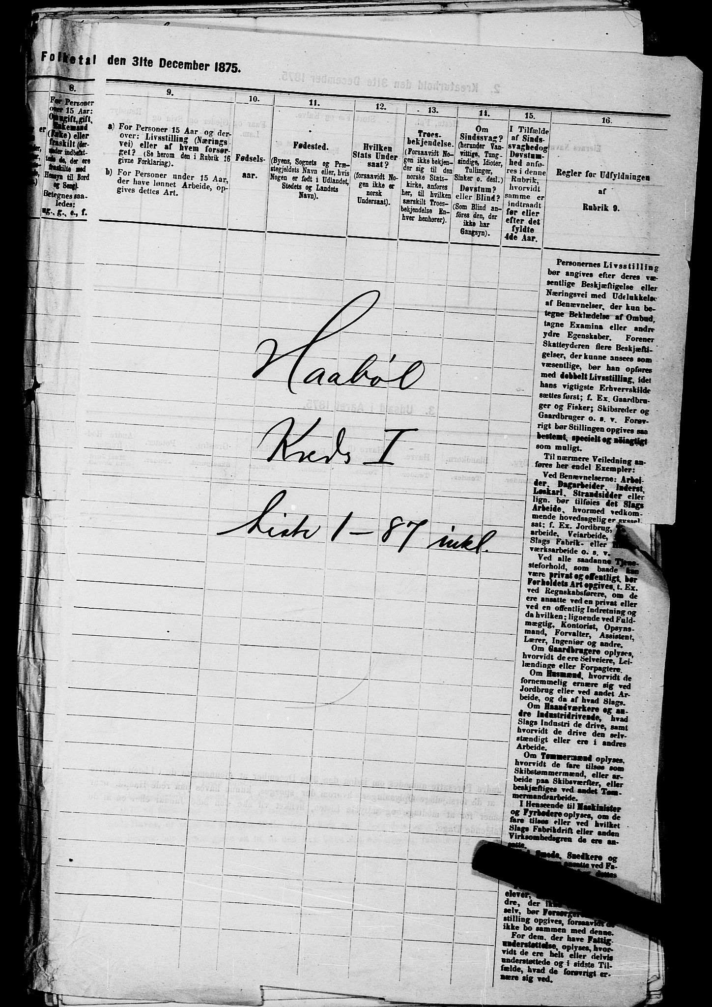 RA, 1875 census for 0138P Hobøl, 1875, p. 23