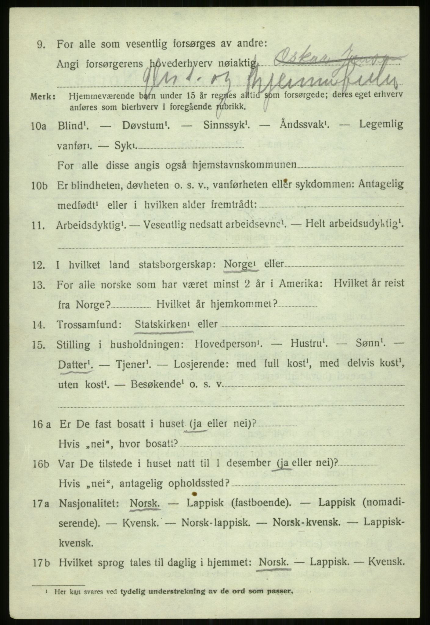 SATØ, 1920 census for Tromsøysund, 1920, p. 7577