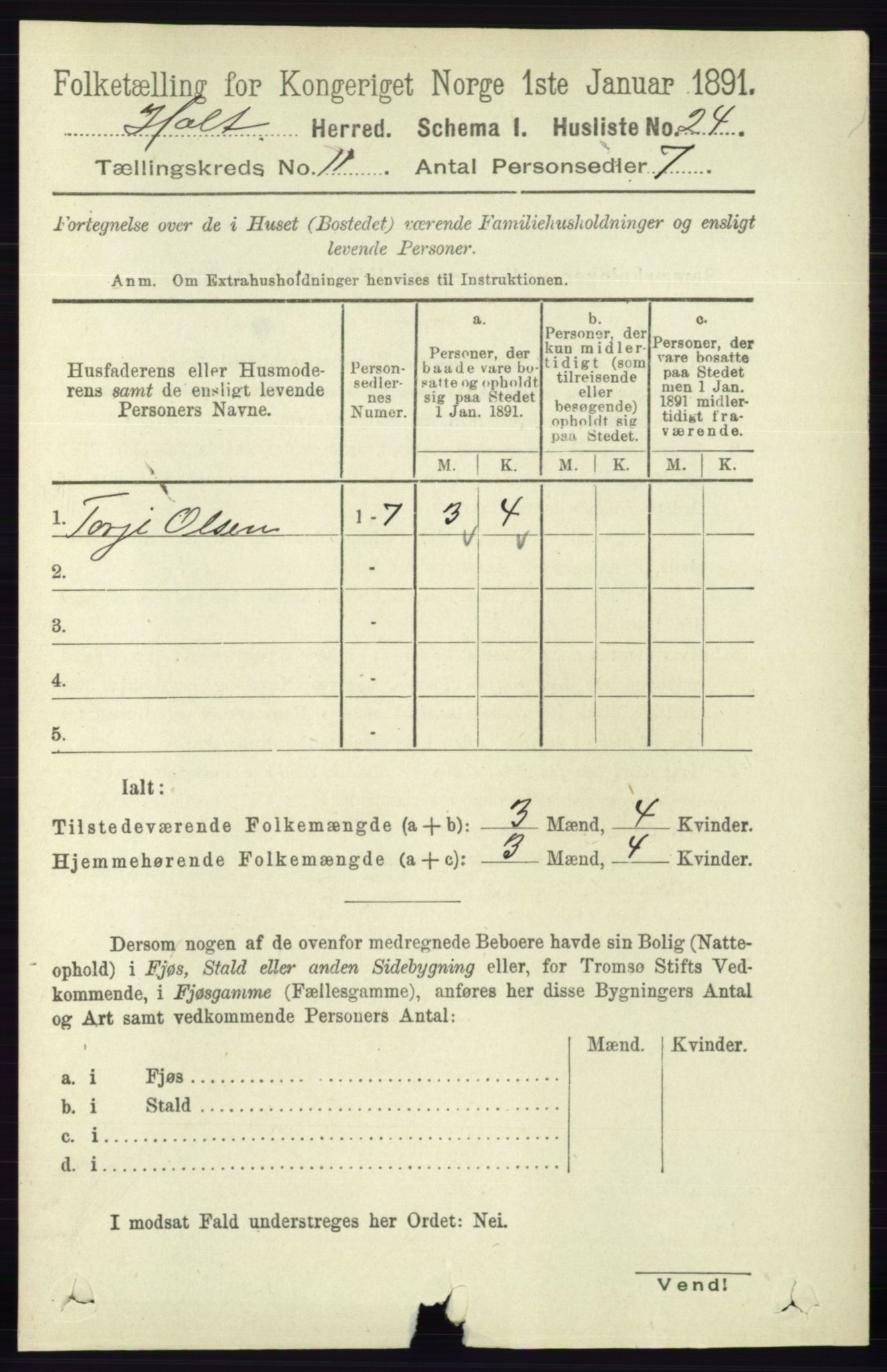 RA, 1891 census for 0914 Holt, 1891, p. 4793