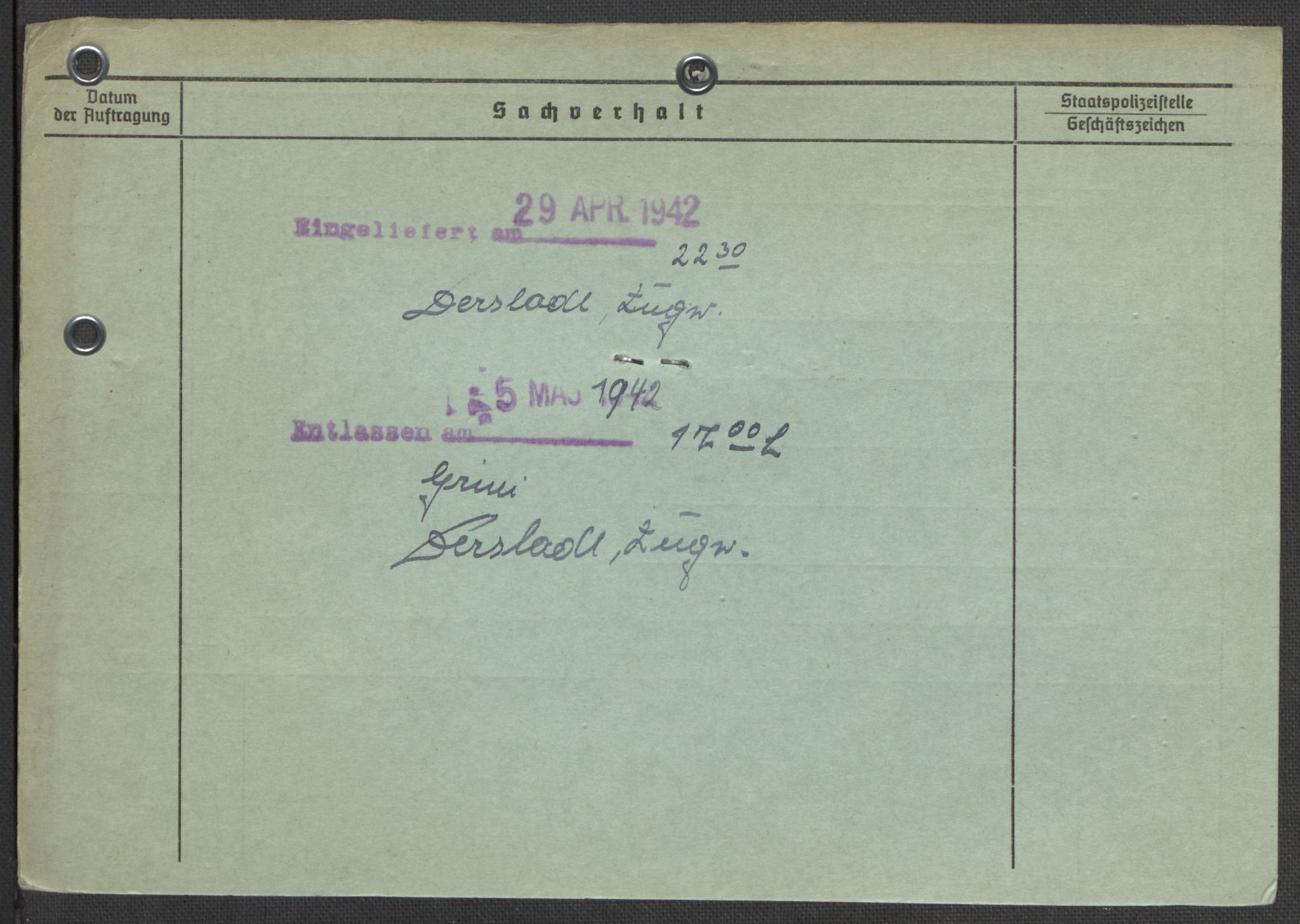 Befehlshaber der Sicherheitspolizei und des SD, AV/RA-RAFA-5969/E/Ea/Eaa/L0002: Register over norske fanger i Møllergata 19: Bj-Eng, 1940-1945, p. 856