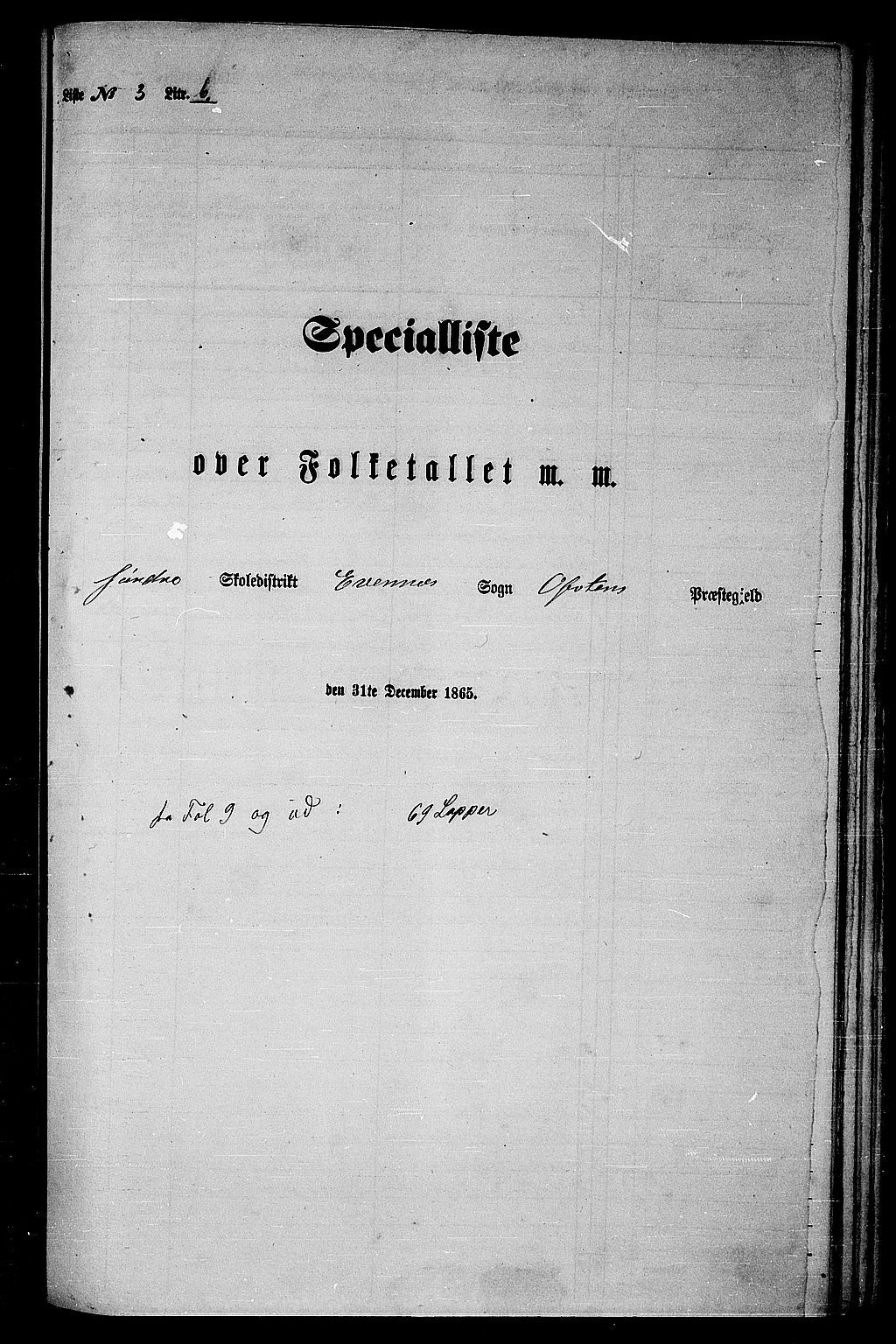 RA, 1865 census for Ofoten, 1865, p. 66
