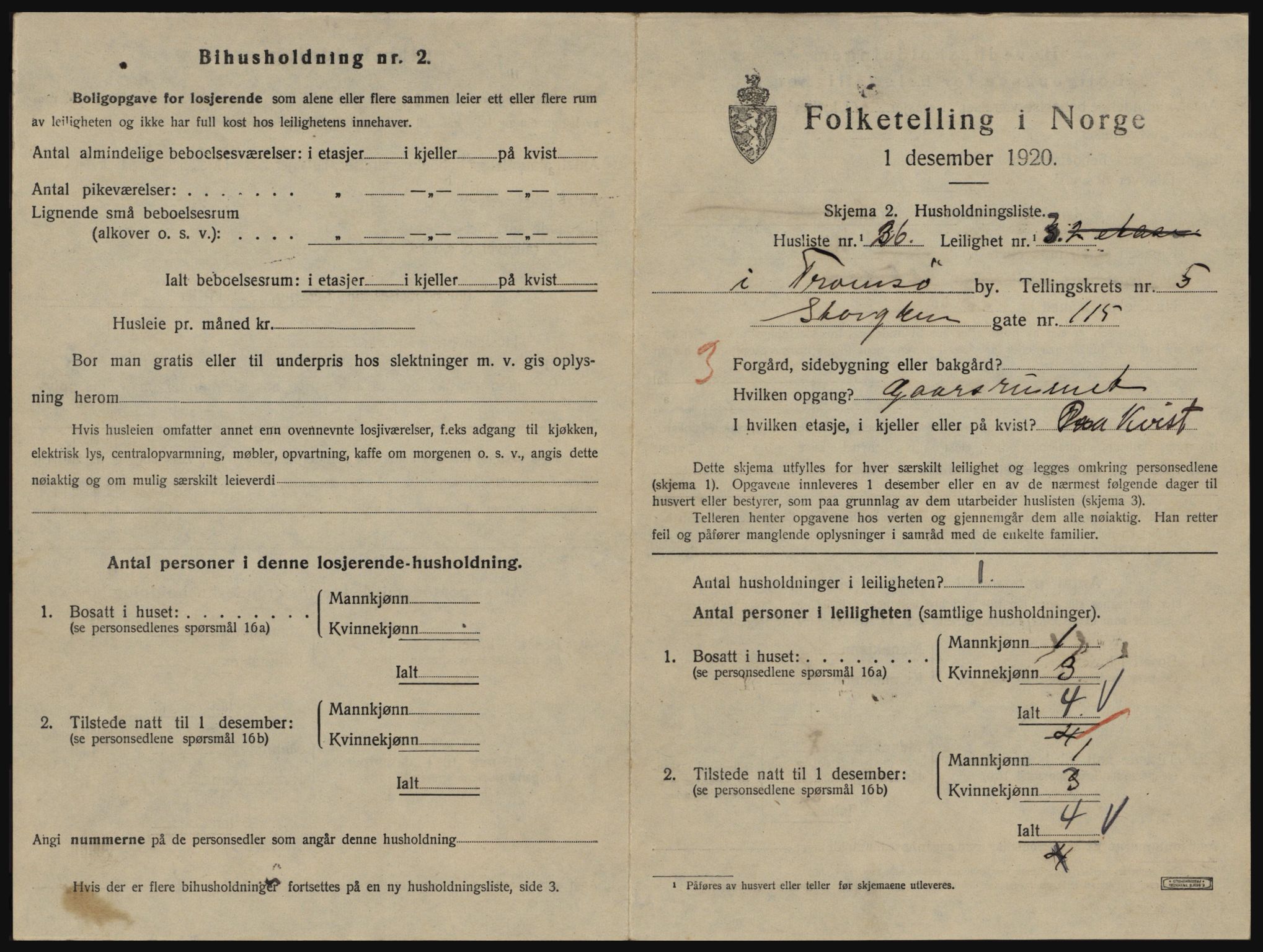 SATØ, 1920 census for Tromsø, 1920, p. 3823