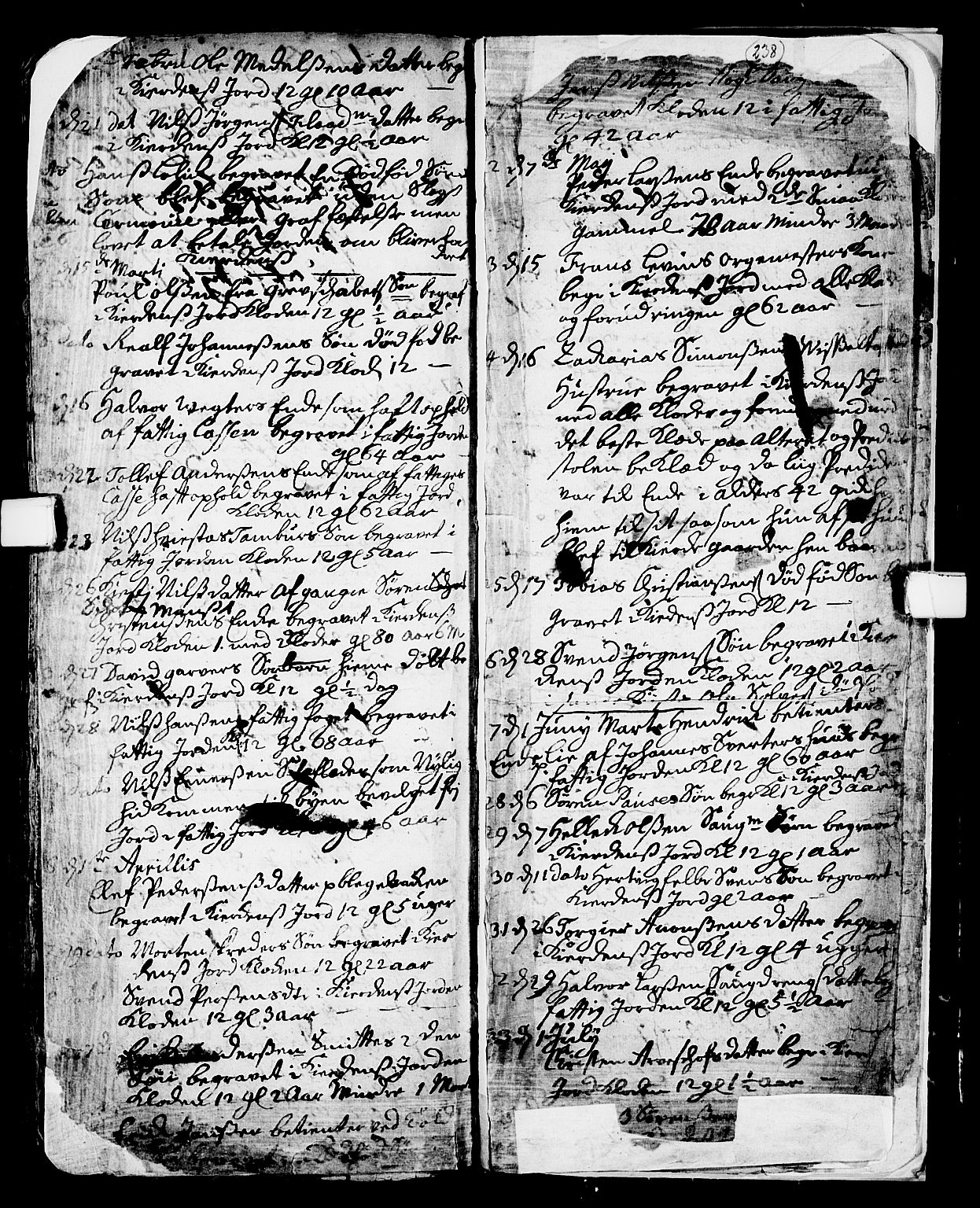 Skien kirkebøker, SAKO/A-302/F/Fa/L0002: Parish register (official) no. 2, 1716-1757, p. 238