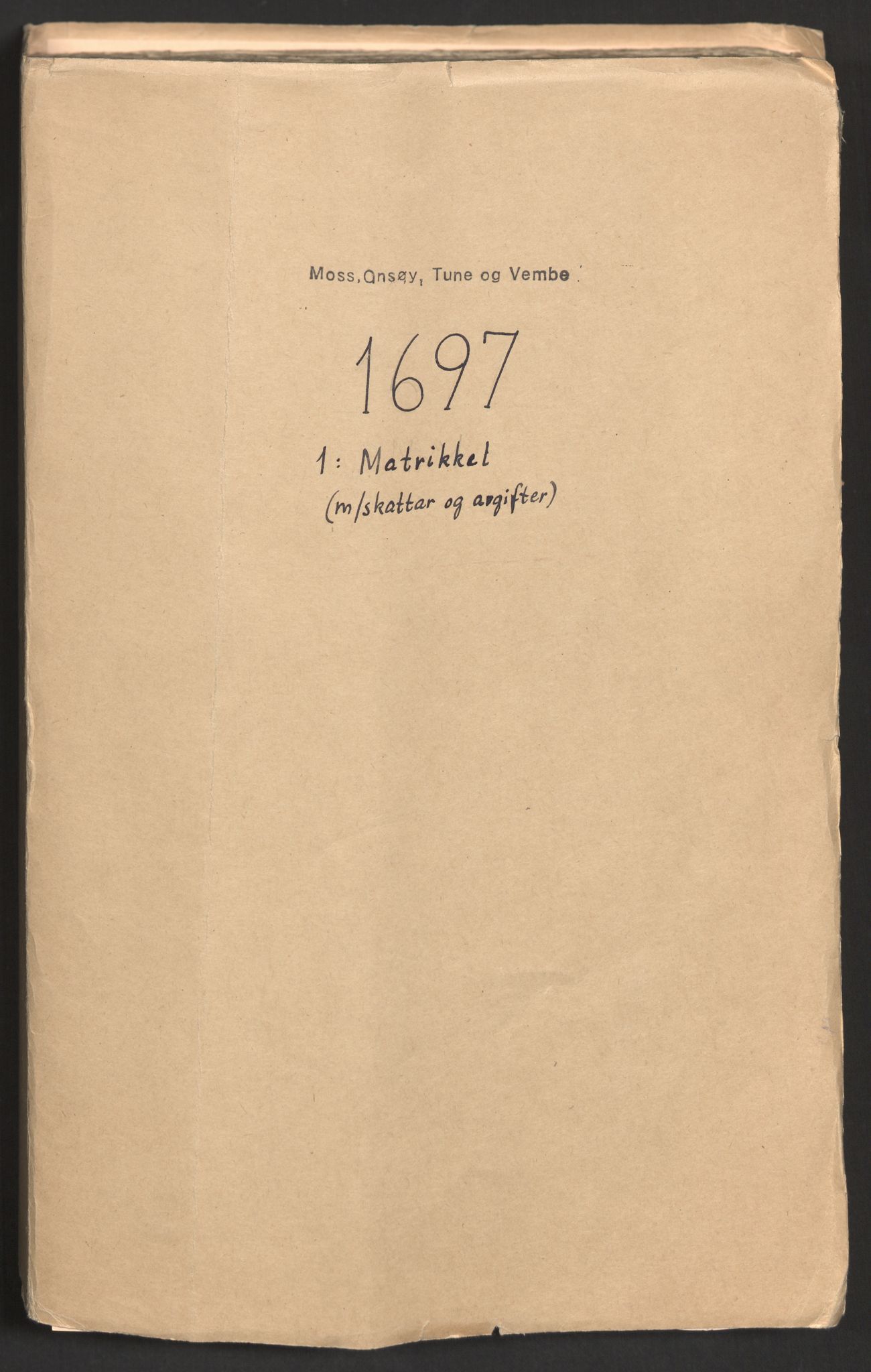 Rentekammeret inntil 1814, Reviderte regnskaper, Fogderegnskap, RA/EA-4092/R04/L0125: Fogderegnskap Moss, Onsøy, Tune, Veme og Åbygge, 1697, p. 185