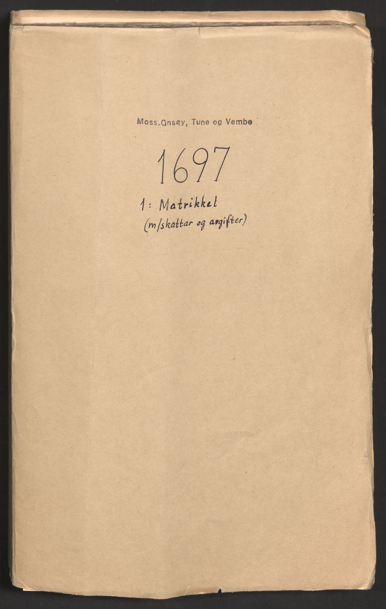 Rentekammeret inntil 1814, Reviderte regnskaper, Fogderegnskap, AV/RA-EA-4092/R04/L0125: Fogderegnskap Moss, Onsøy, Tune, Veme og Åbygge, 1697, p. 185