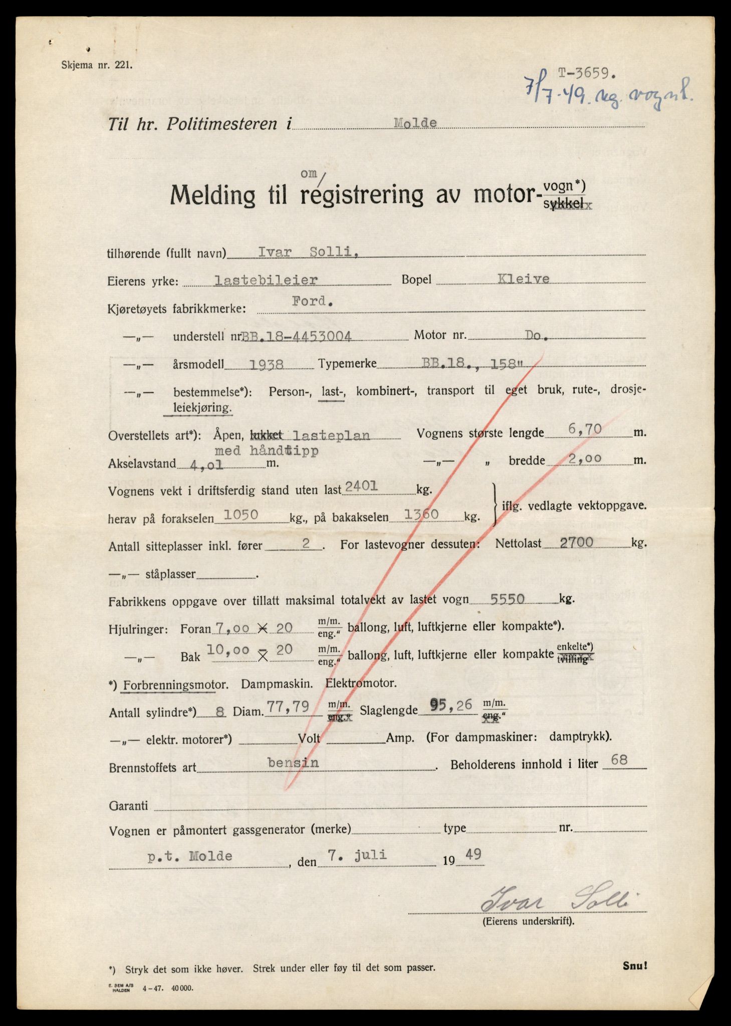 Møre og Romsdal vegkontor - Ålesund trafikkstasjon, AV/SAT-A-4099/F/Fe/L0035: Registreringskort for kjøretøy T 12653 - T 12829, 1927-1998, p. 2202
