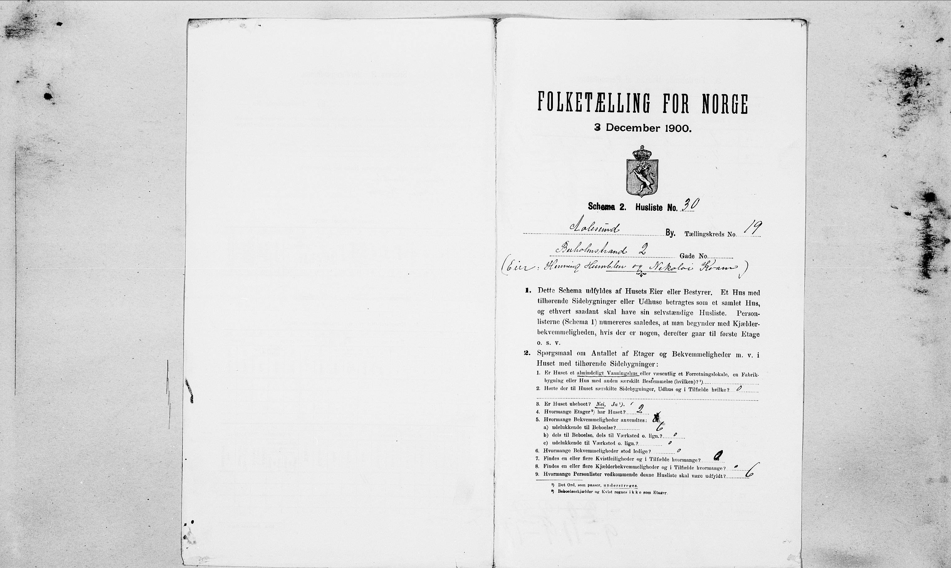 SAT, 1900 census for Ålesund, 1900, p. 4804