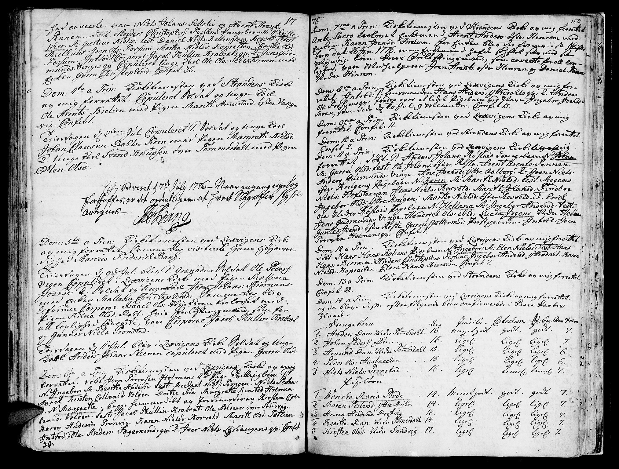 Ministerialprotokoller, klokkerbøker og fødselsregistre - Nord-Trøndelag, SAT/A-1458/701/L0003: Parish register (official) no. 701A03, 1751-1783, p. 150