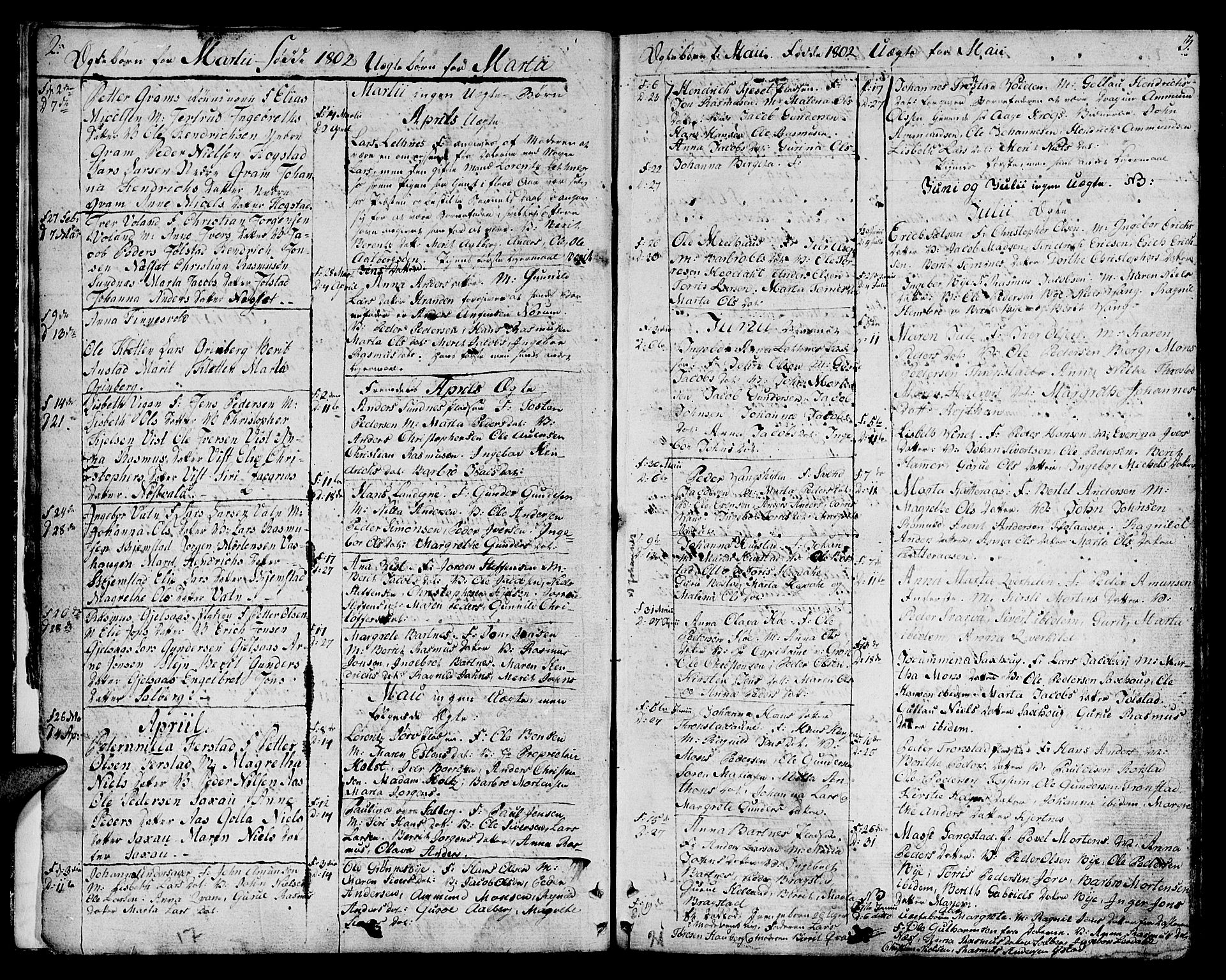 Ministerialprotokoller, klokkerbøker og fødselsregistre - Nord-Trøndelag, AV/SAT-A-1458/730/L0274: Parish register (official) no. 730A03, 1802-1816, p. 2-3