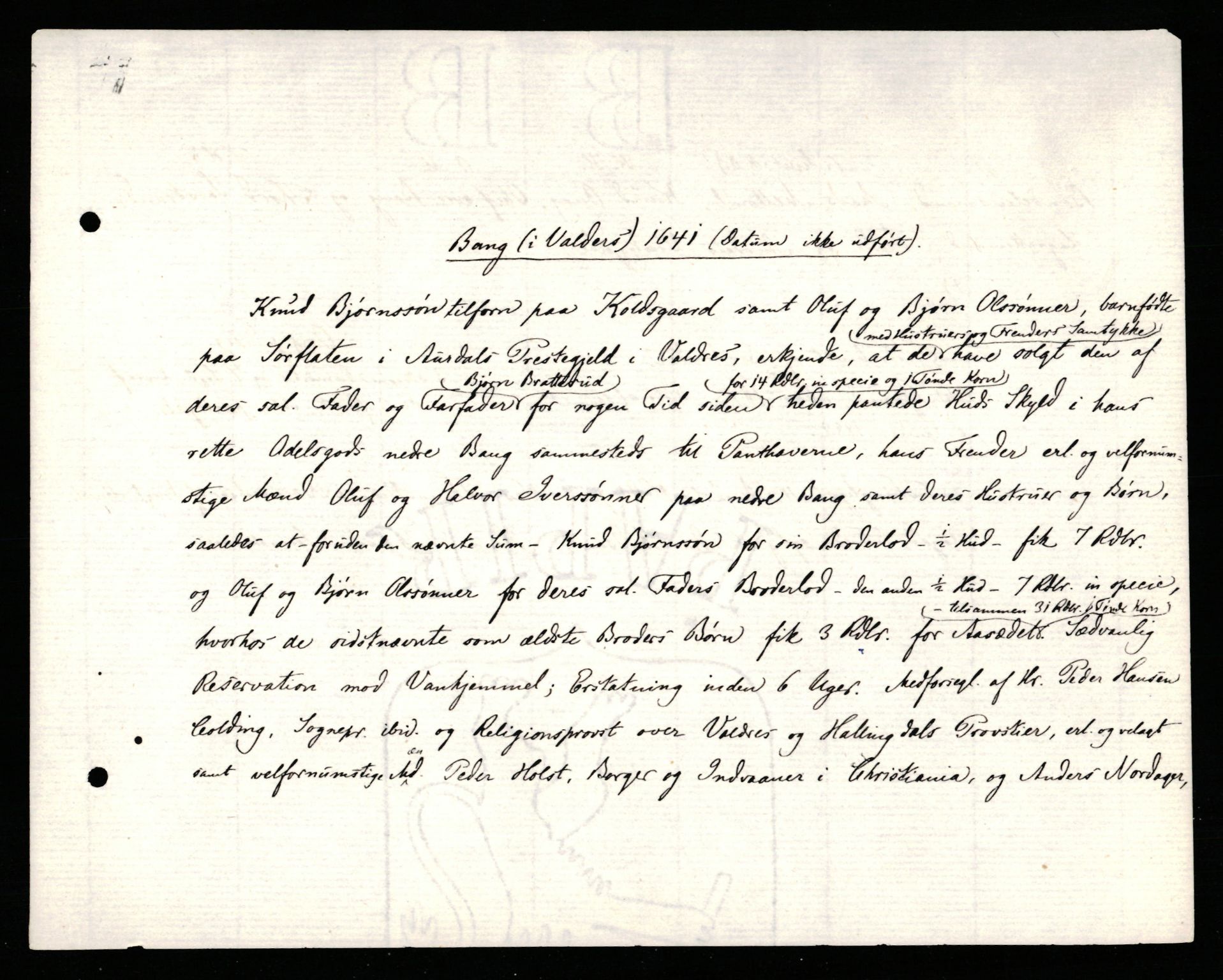 Riksarkivets diplomsamling, AV/RA-EA-5965/F35/F35b/L0008: Riksarkivets diplomer, seddelregister, 1635-1646, p. 467