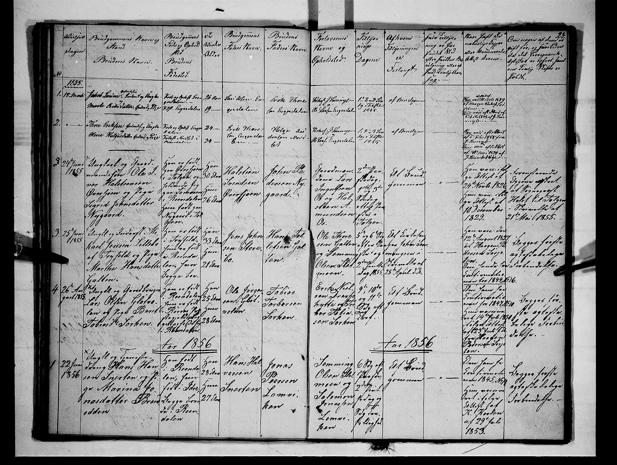 Rendalen prestekontor, SAH/PREST-054/H/Ha/Hab/L0001: Parish register (copy) no. 1, 1847-1857, p. 23