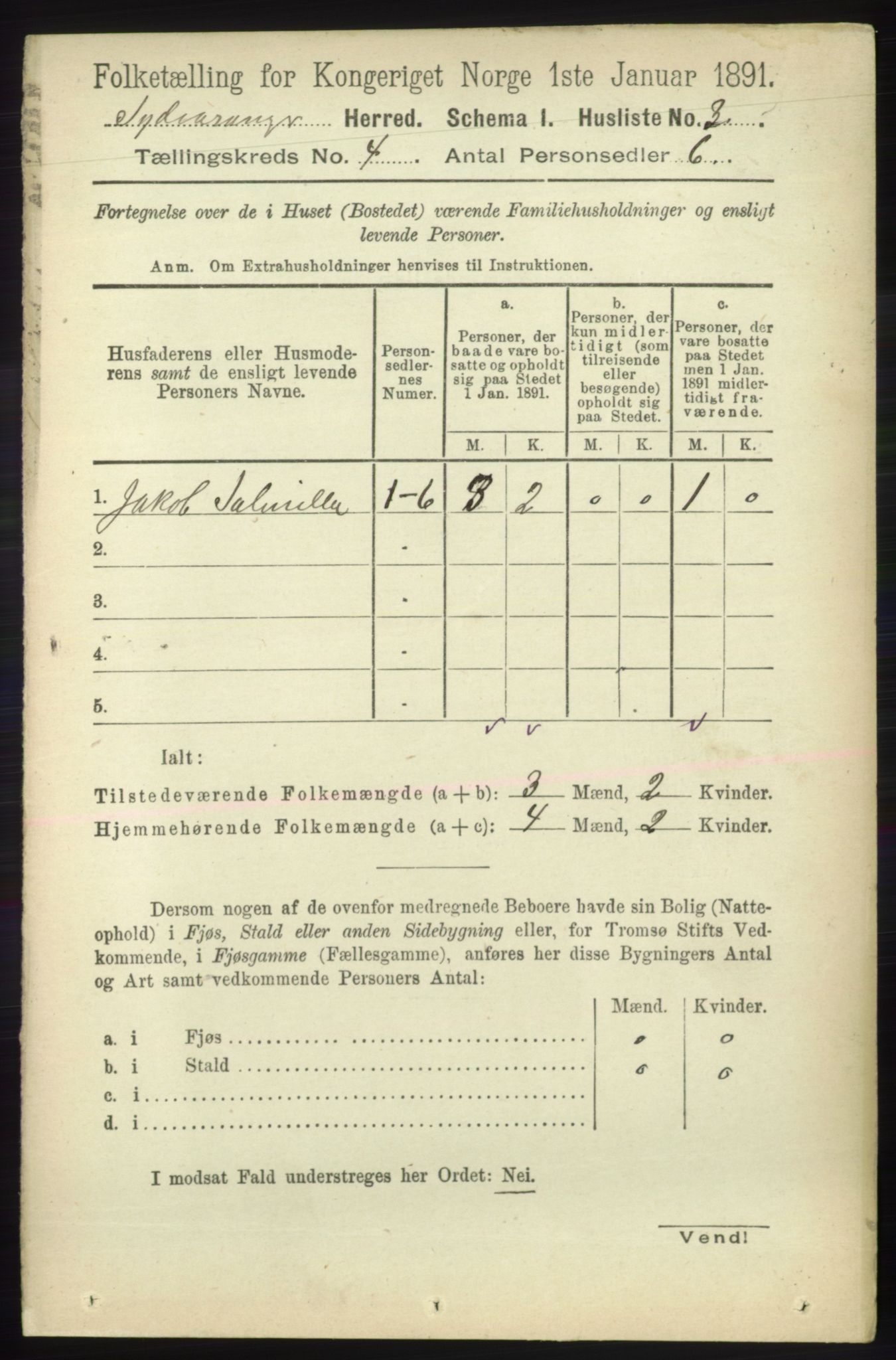 RA, 1891 census for 2030 Sør-Varanger, 1891, p. 1012