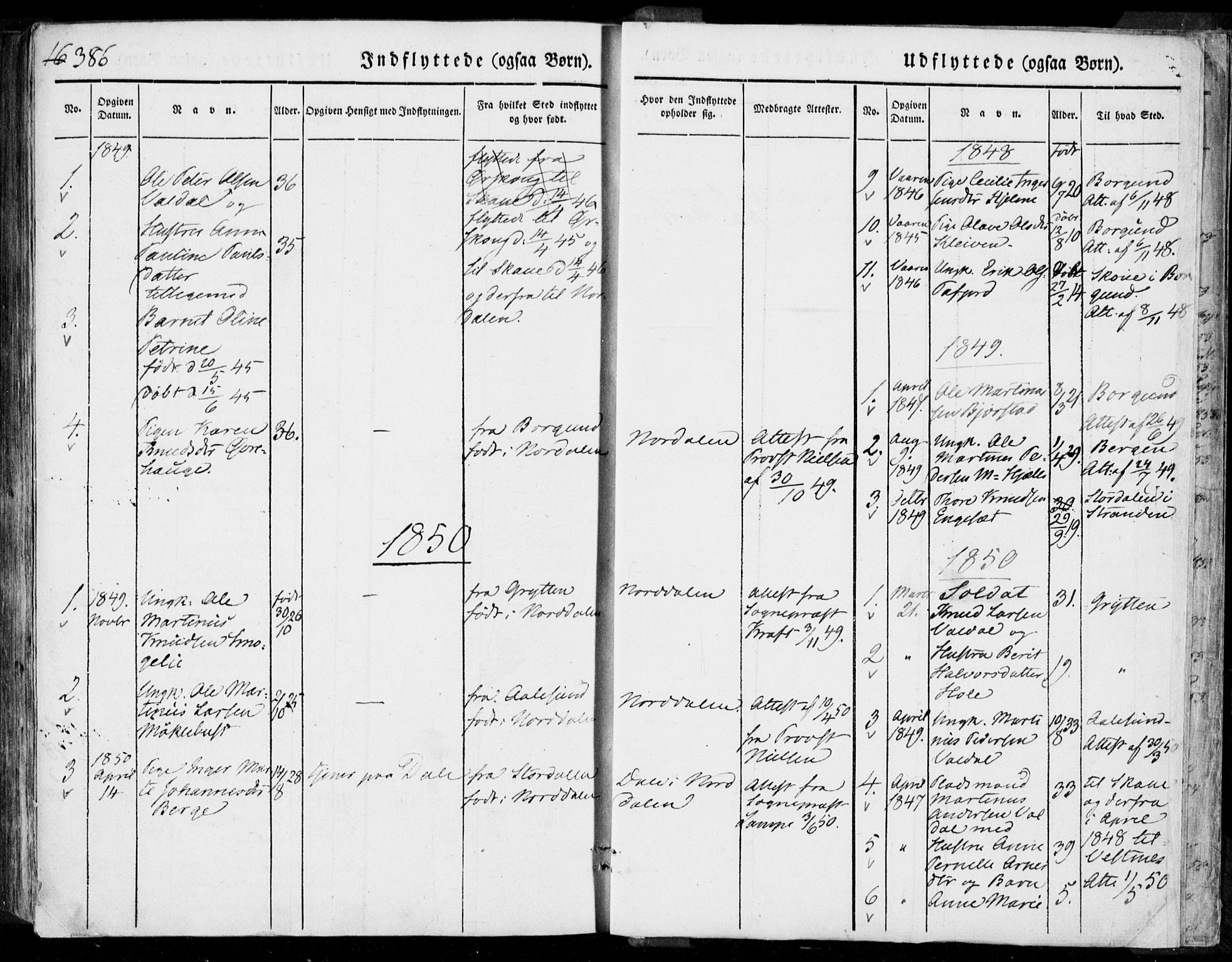 Ministerialprotokoller, klokkerbøker og fødselsregistre - Møre og Romsdal, SAT/A-1454/519/L0248: Parish register (official) no. 519A07, 1829-1860, p. 386
