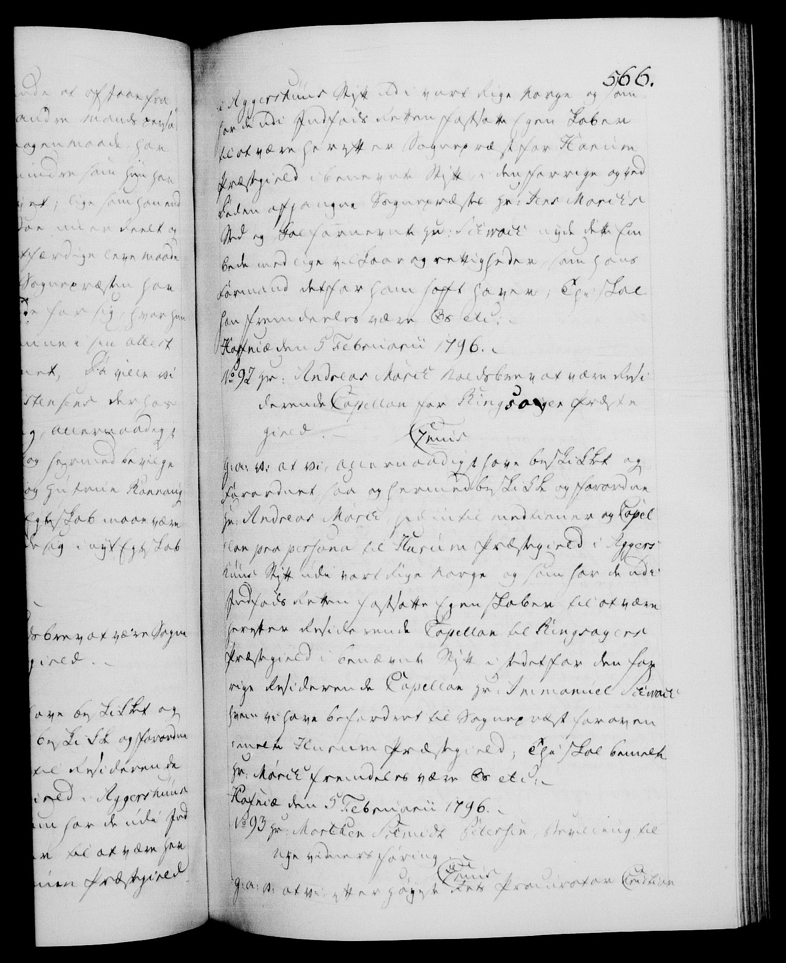 Danske Kanselli 1572-1799, RA/EA-3023/F/Fc/Fca/Fcaa/L0056: Norske registre, 1795-1796, p. 566a