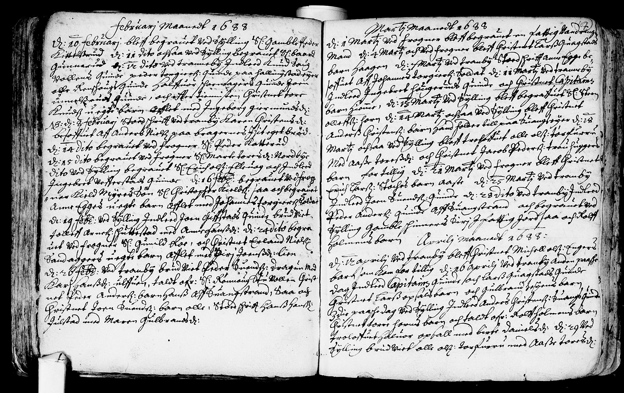 Lier kirkebøker, AV/SAKO-A-230/F/Fa/L0001: Parish register (official) no. I 1, 1672-1701, p. 107