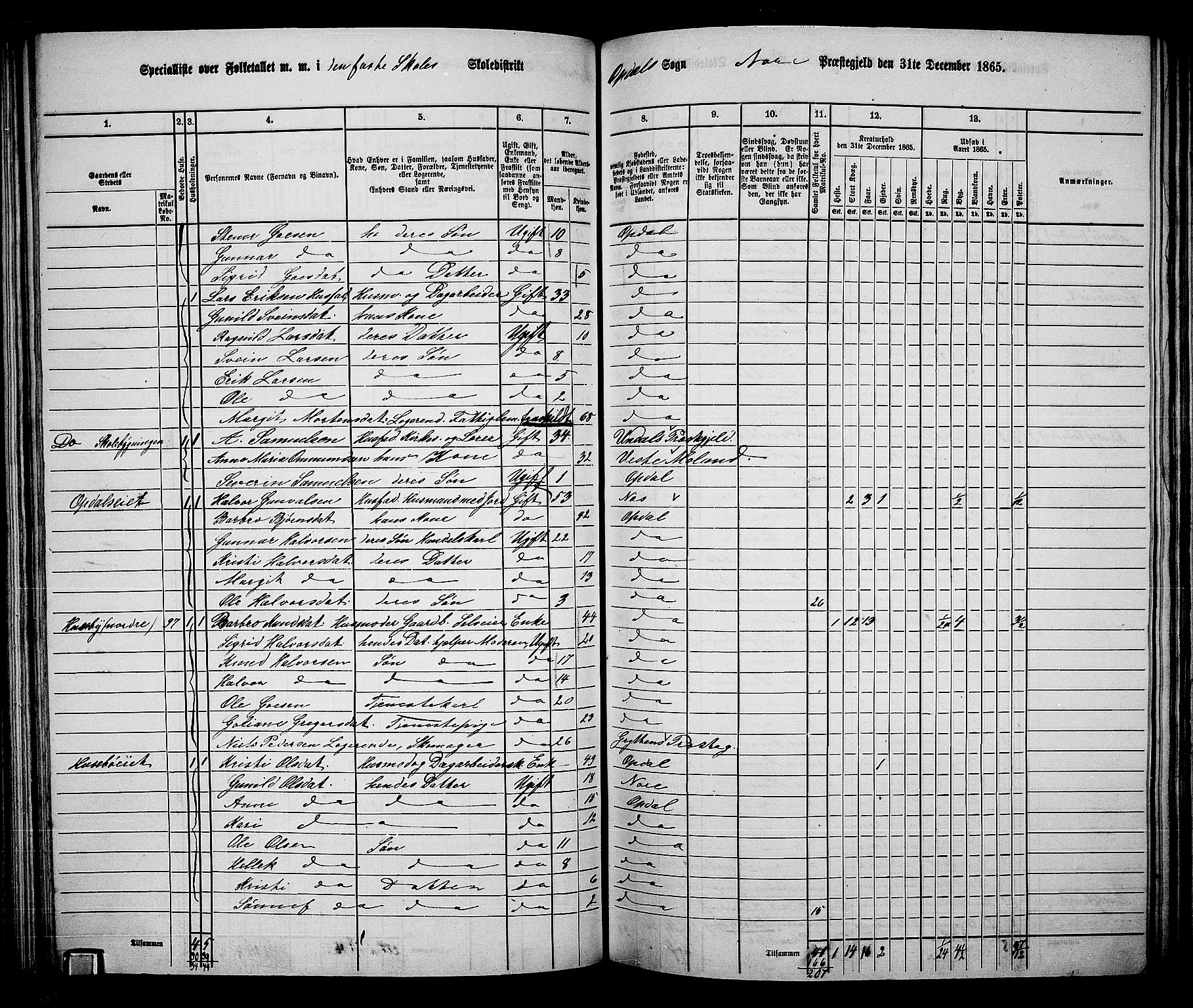 RA, 1865 census for Nore, 1865, p. 91