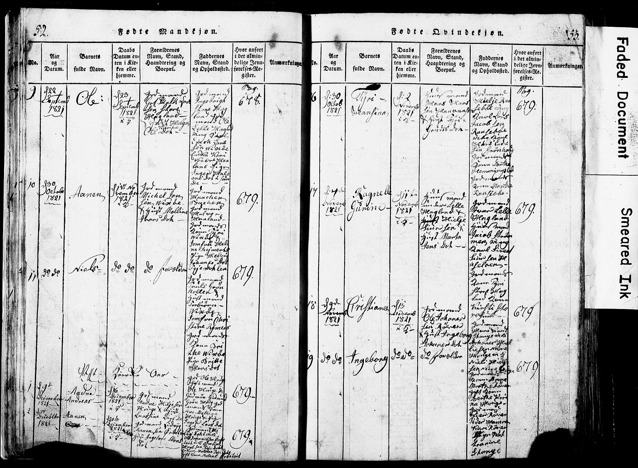 Torvastad sokneprestkontor, AV/SAST-A -101857/H/Ha/Hab/L0002: Parish register (copy) no. B 2, 1817-1834, p. 52-53