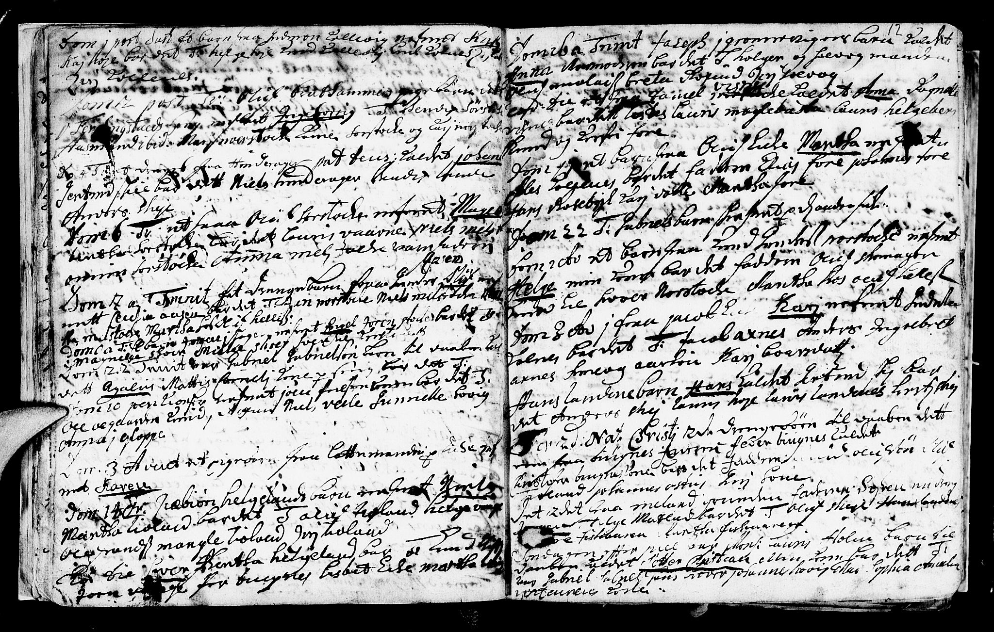 Avaldsnes sokneprestkontor, SAST/A -101851/H/Ha/Haa/L0001: Parish register (official) no. A 1, 1711-1764, p. 12
