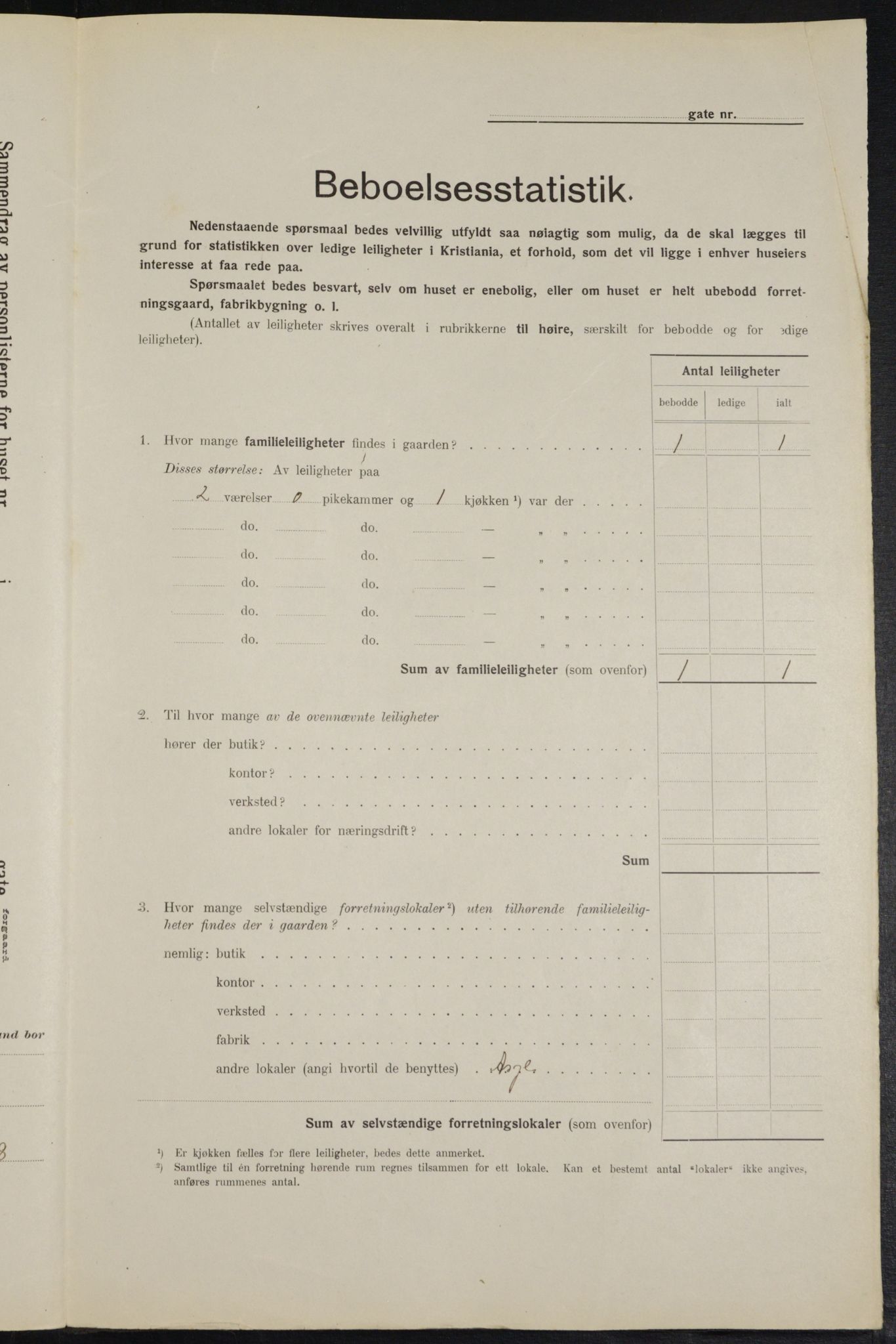 OBA, Municipal Census 1914 for Kristiania, 1914, p. 71267