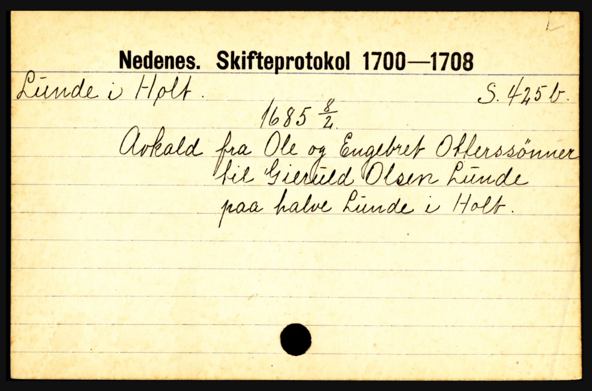 Nedenes sorenskriveri før 1824, AV/SAK-1221-0007/H, p. 18335