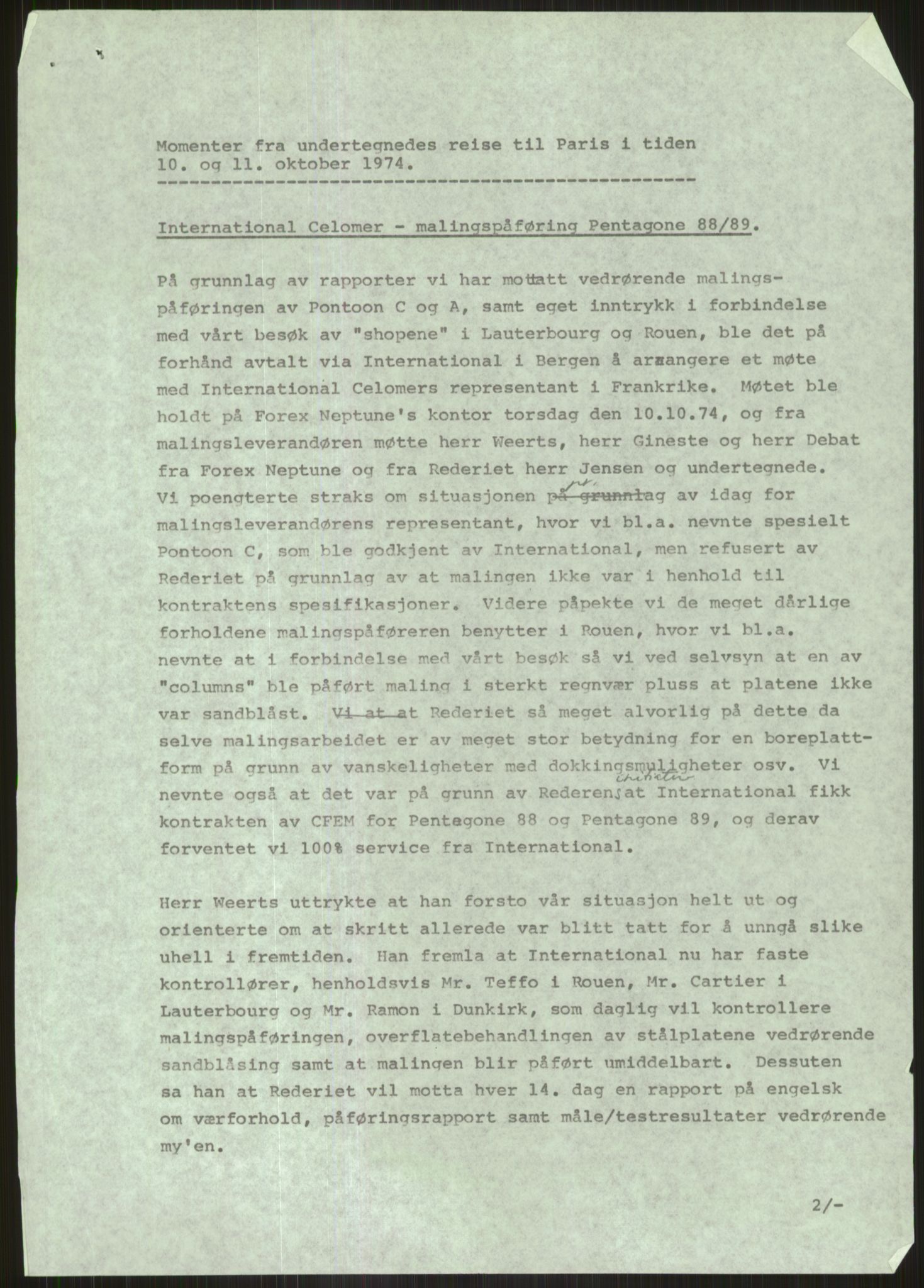 Pa 1503 - Stavanger Drilling AS, AV/SAST-A-101906/D/L0005: Korrespondanse og saksdokumenter, 1974-1985, p. 21