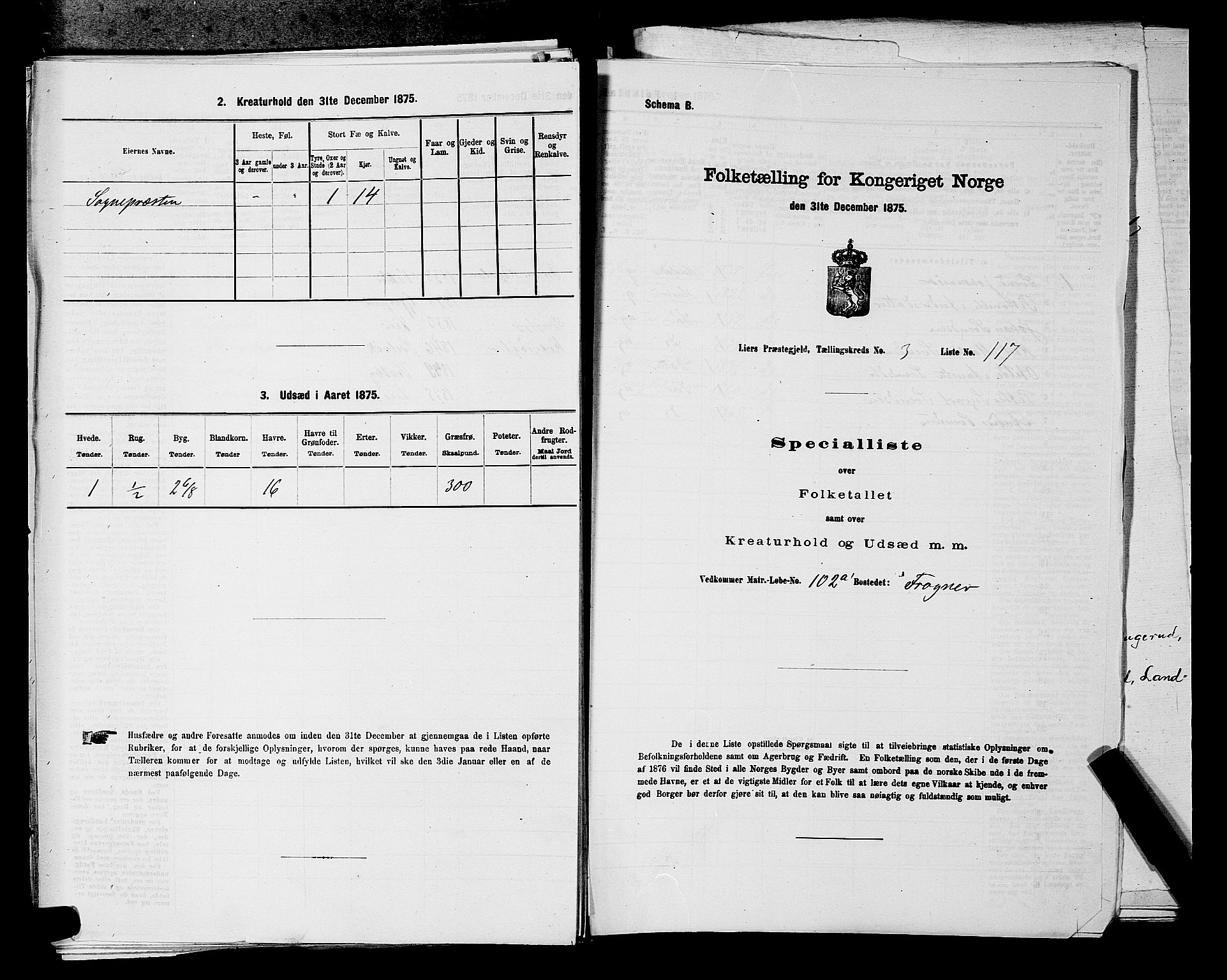 SAKO, 1875 census for 0626P Lier, 1875, p. 690