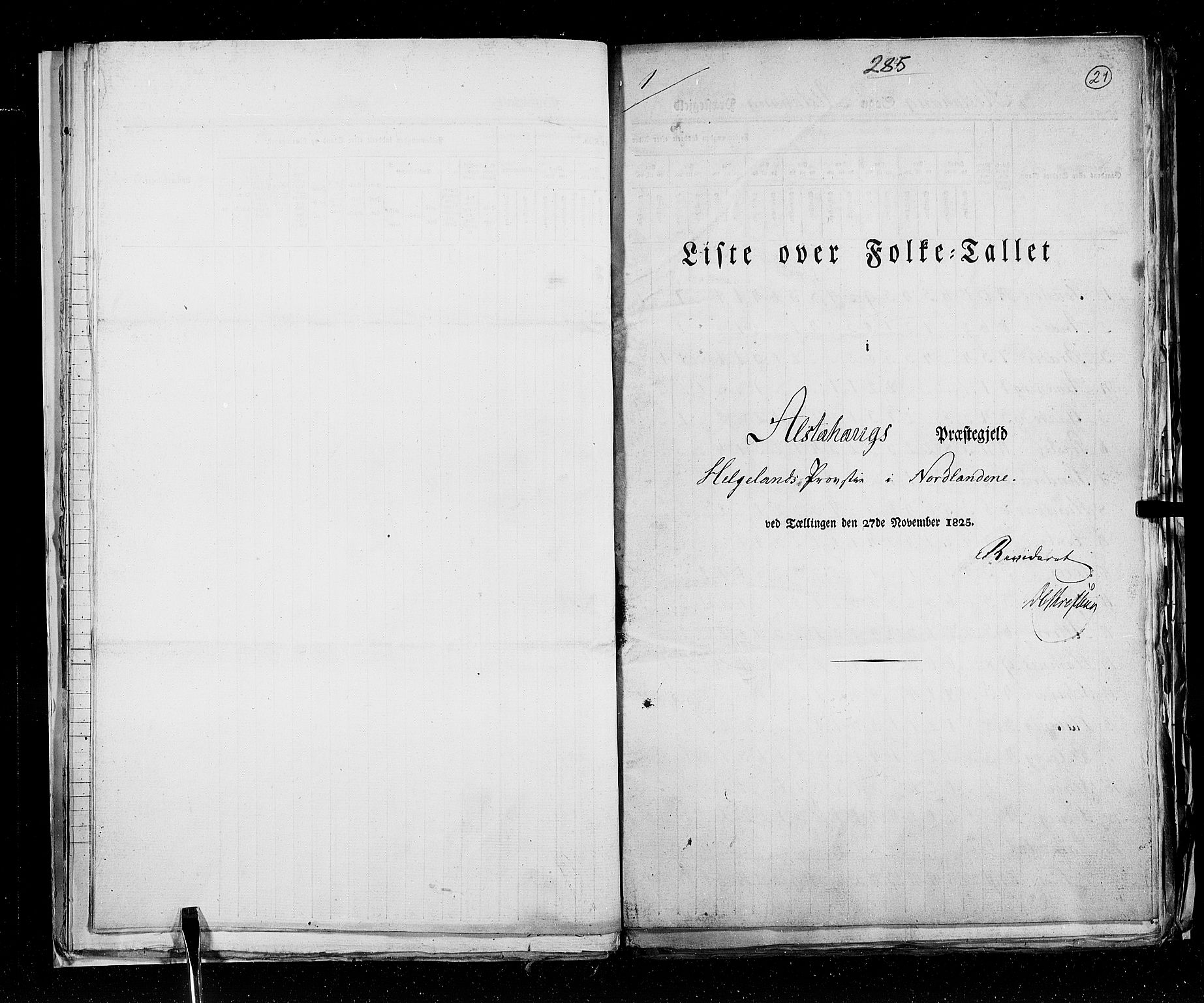 RA, Census 1825, vol. 18: Nordland amt, 1825, p. 21