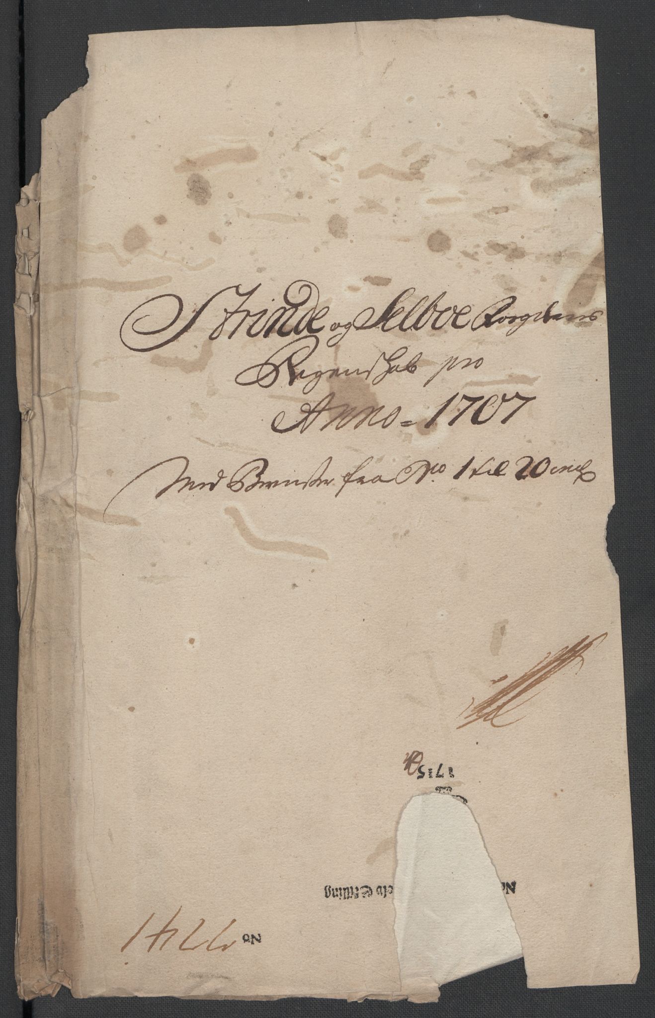 Rentekammeret inntil 1814, Reviderte regnskaper, Fogderegnskap, AV/RA-EA-4092/R61/L4110: Fogderegnskap Strinda og Selbu, 1707-1708, p. 3