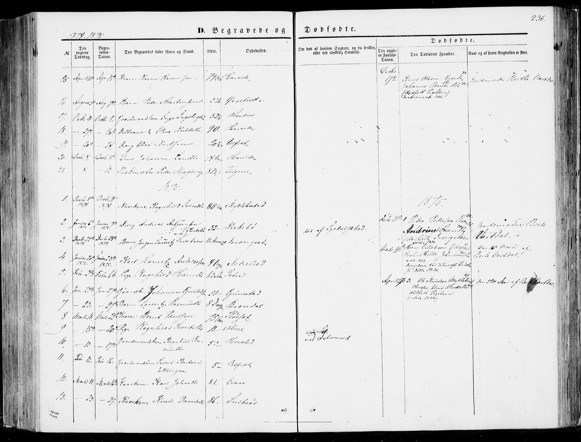 Ministerialprotokoller, klokkerbøker og fødselsregistre - Møre og Romsdal, SAT/A-1454/510/L0121: Parish register (official) no. 510A01, 1848-1877, p. 236