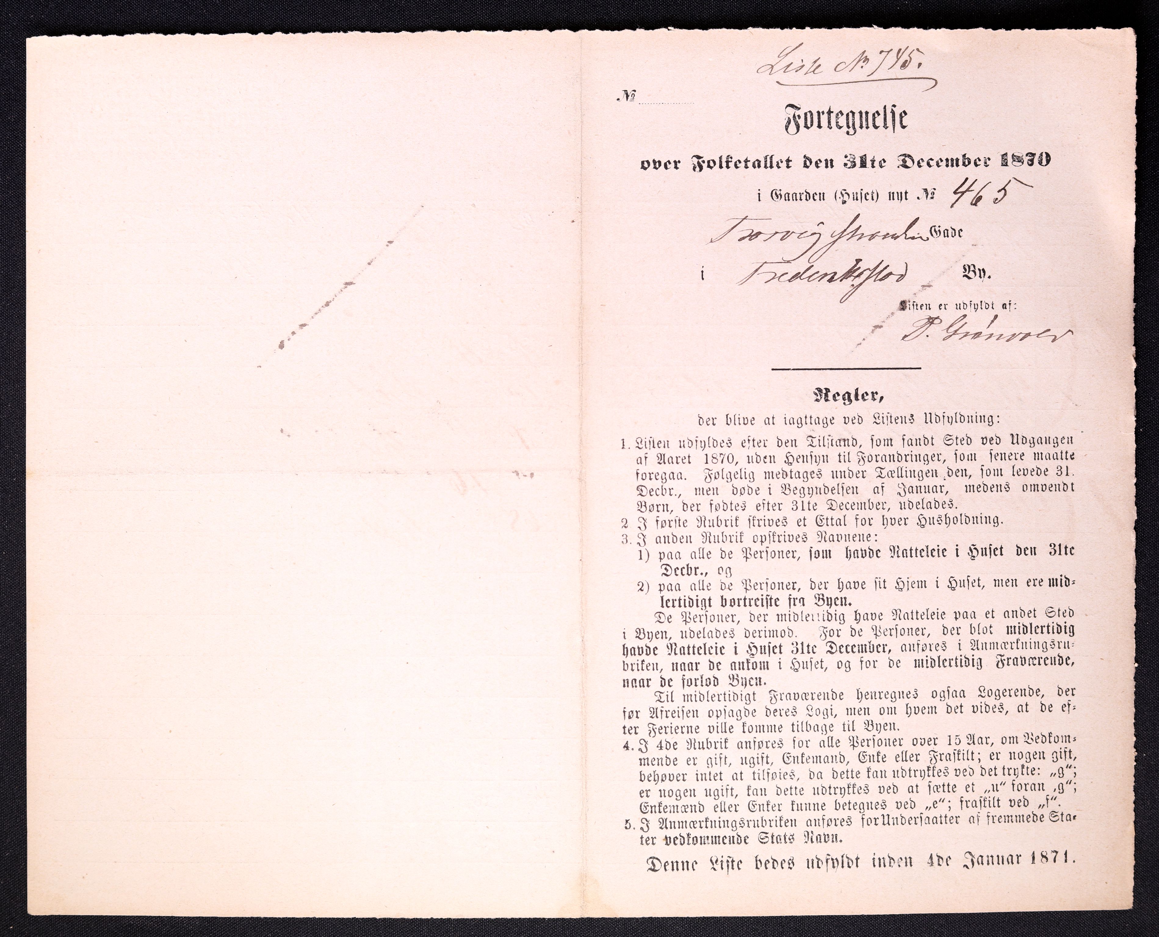 RA, 1870 census for 0103 Fredrikstad, 1870, p. 1491