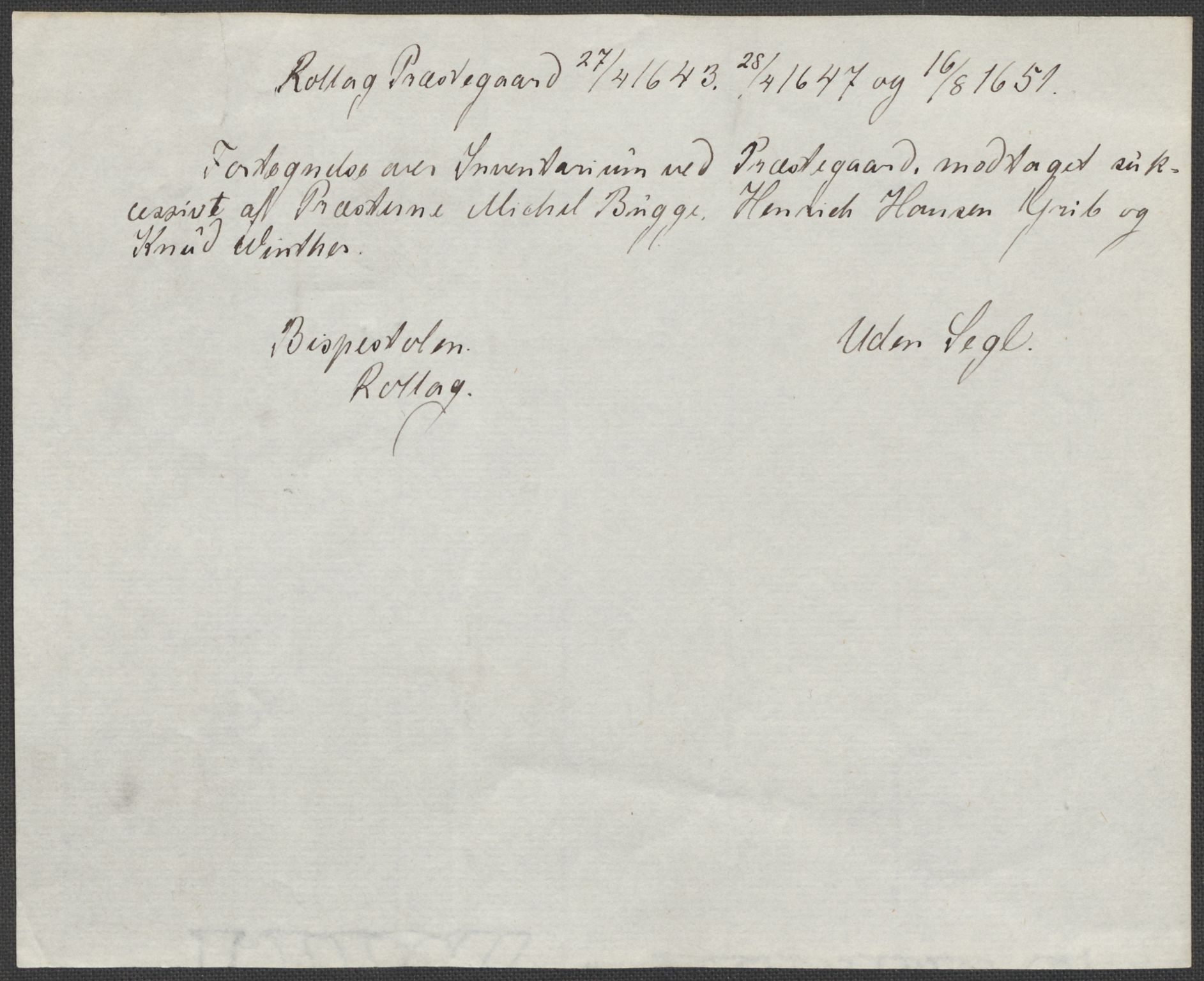 Riksarkivets diplomsamling, AV/RA-EA-5965/F15/L0017: Prestearkiv - Buskerud, 1553-1760, p. 24