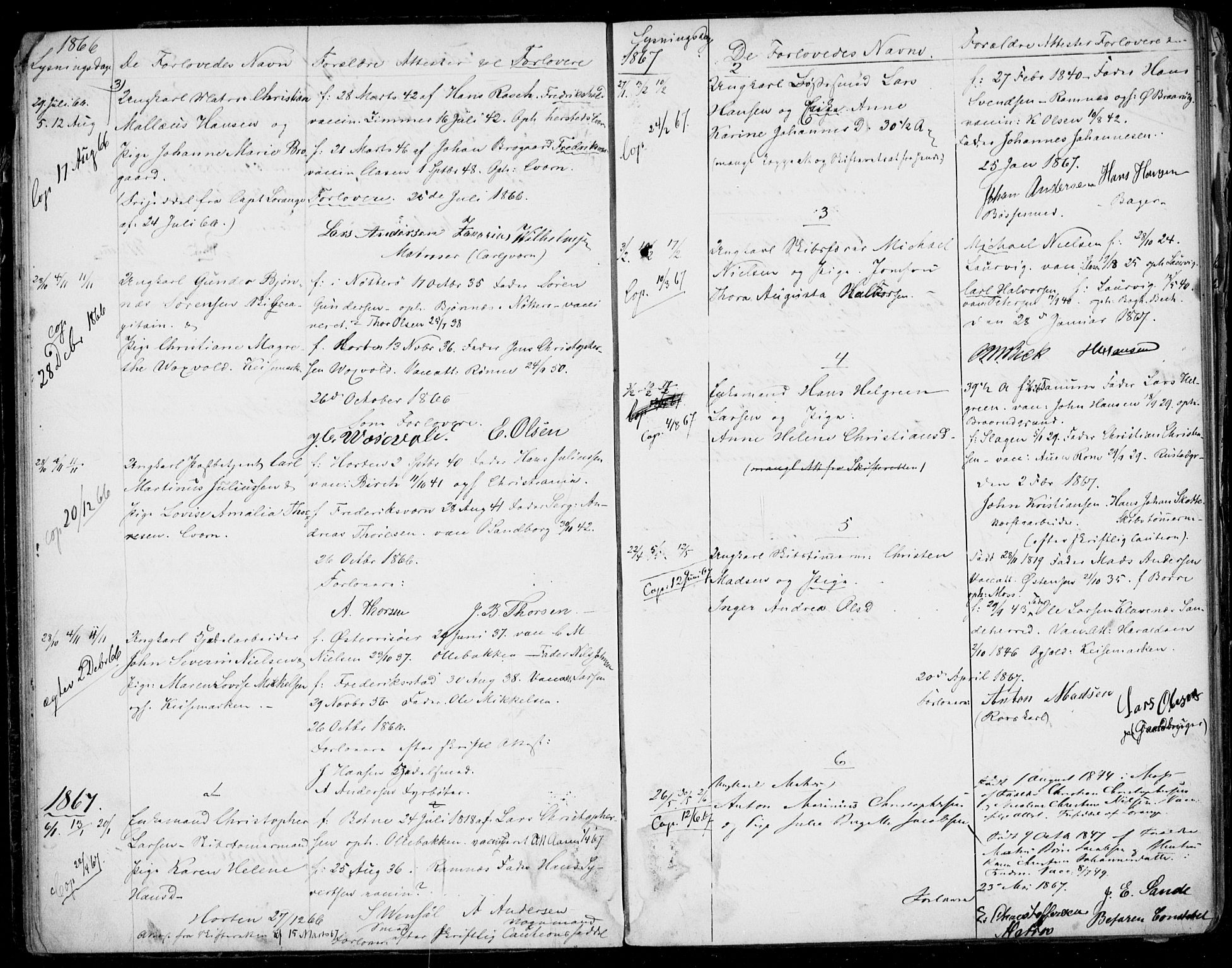 Horten kirkebøker, AV/SAKO-A-348/H/Ha/L0001: Banns register no. 1, 1855-1881