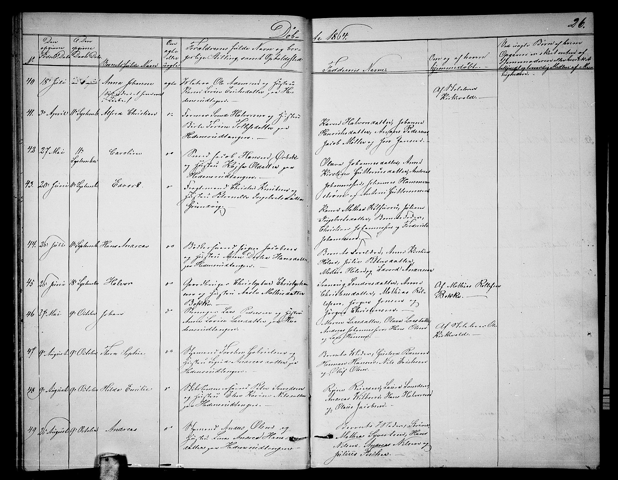 Skoger kirkebøker, AV/SAKO-A-59/G/Ga/L0002: Parish register (copy) no. I 2, 1860-1880, p. 26