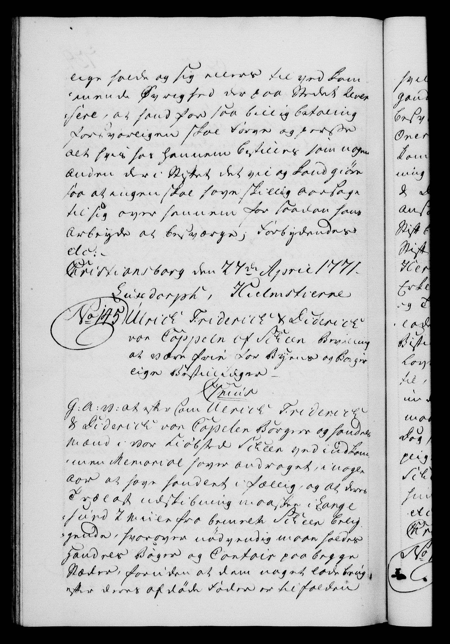 Danske Kanselli 1572-1799, AV/RA-EA-3023/F/Fc/Fca/Fcaa/L0044: Norske registre, 1769-1771, p. 739b