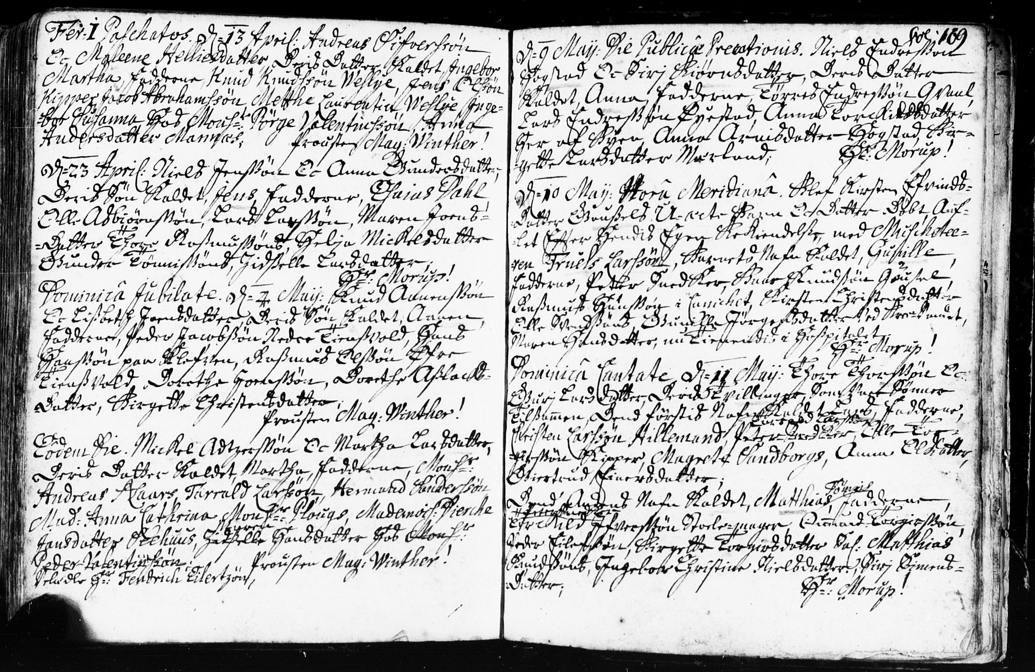 Domkirken sokneprestkontor, AV/SAST-A-101812/001/30/30BB/L0002: Parish register (copy) no. B 2, 1714-1733, p. 169